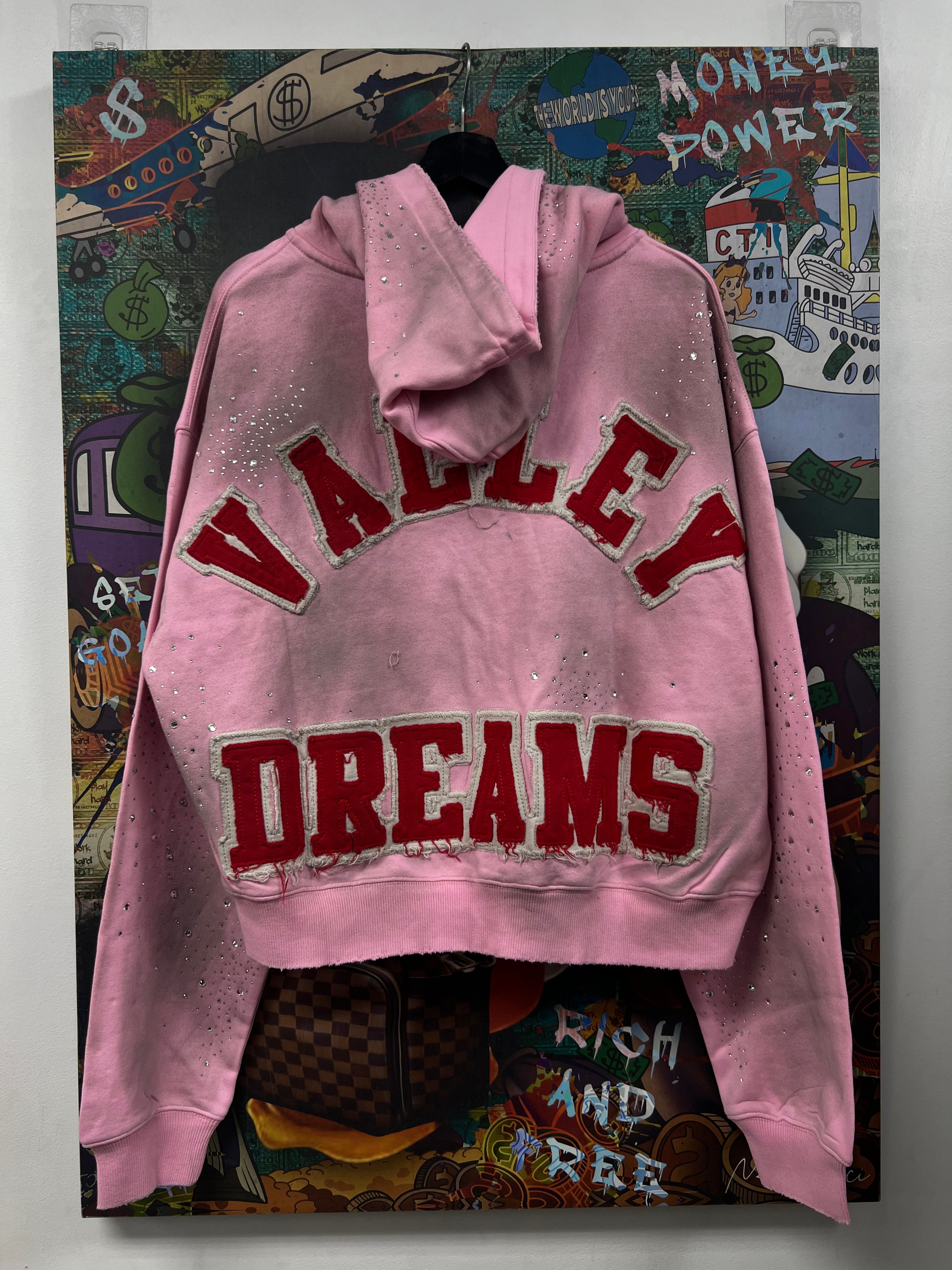 Vale Pink Venus Clustered Zip Up Hoodie