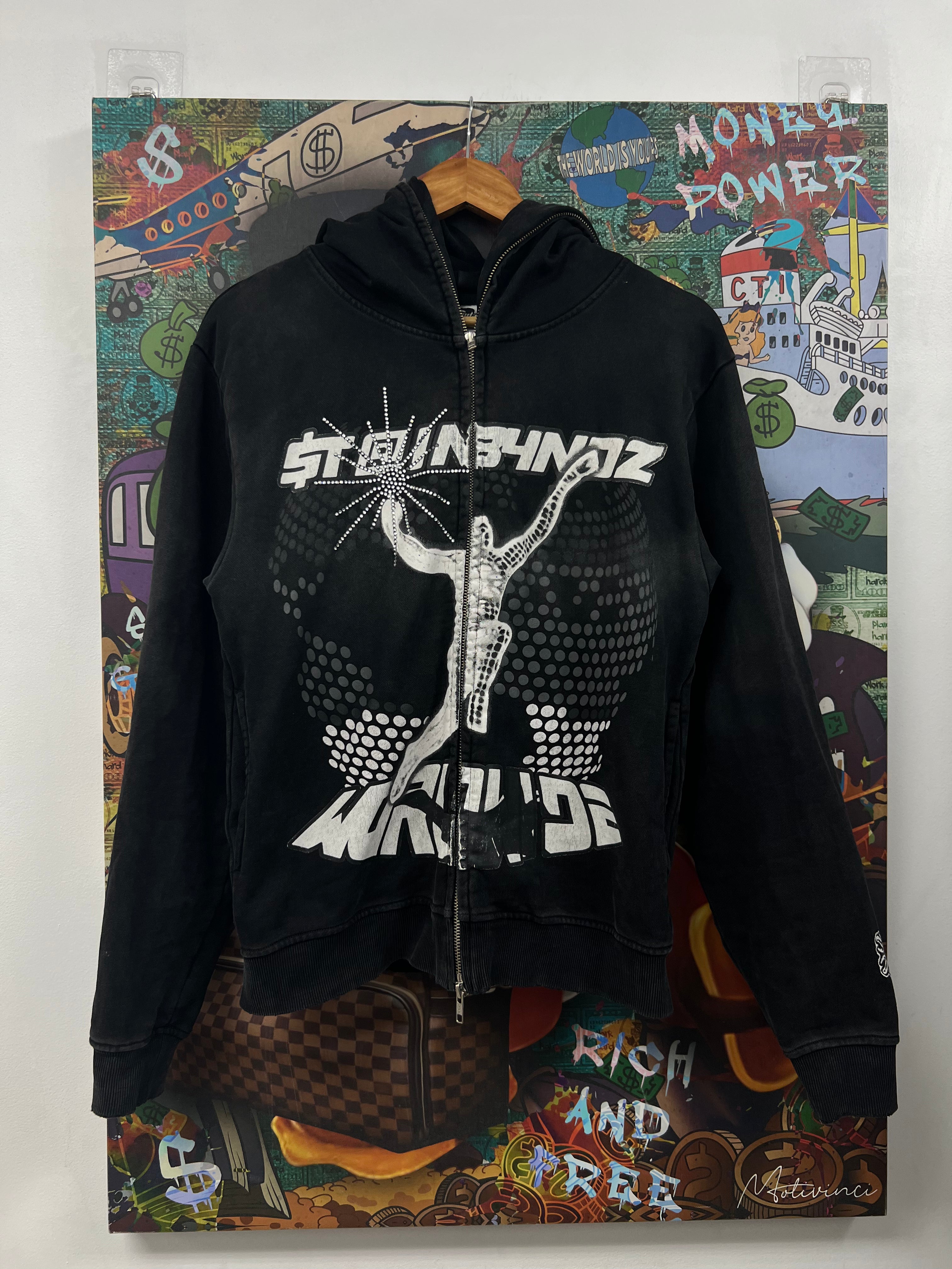 SB Studios Black Rhinestone Hoodie