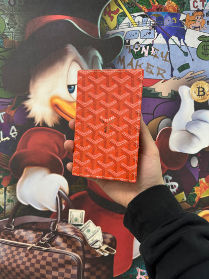 Goyard Orange Long Wallet Used OS N/A