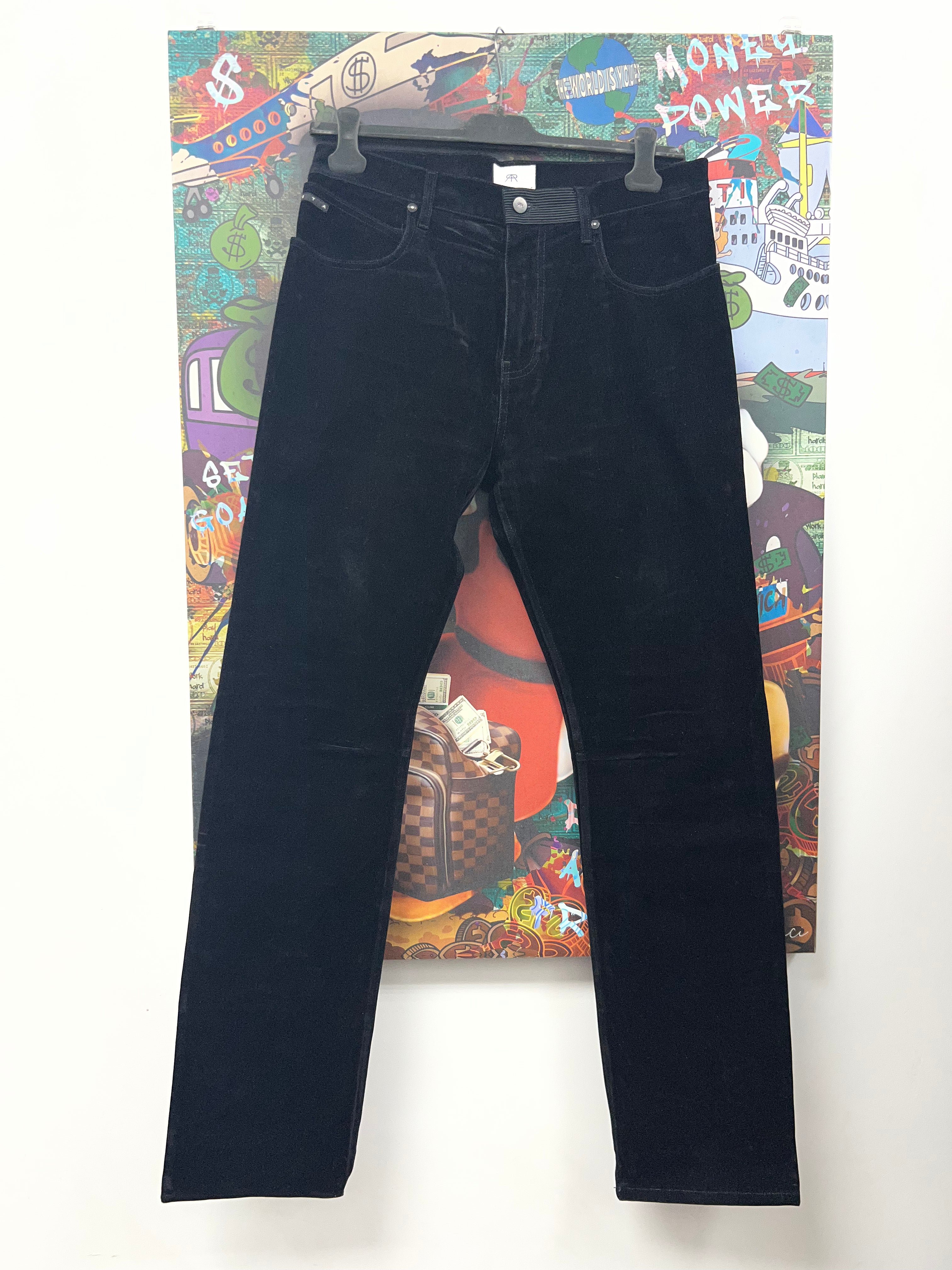 RTA Black Velvet Jeans