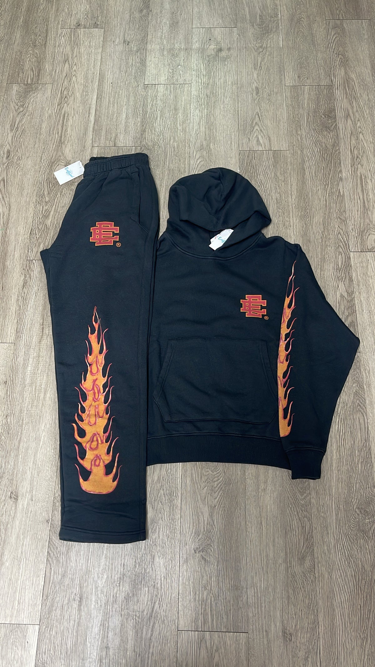 Eric Emanuel Black Flames Sweatsuit