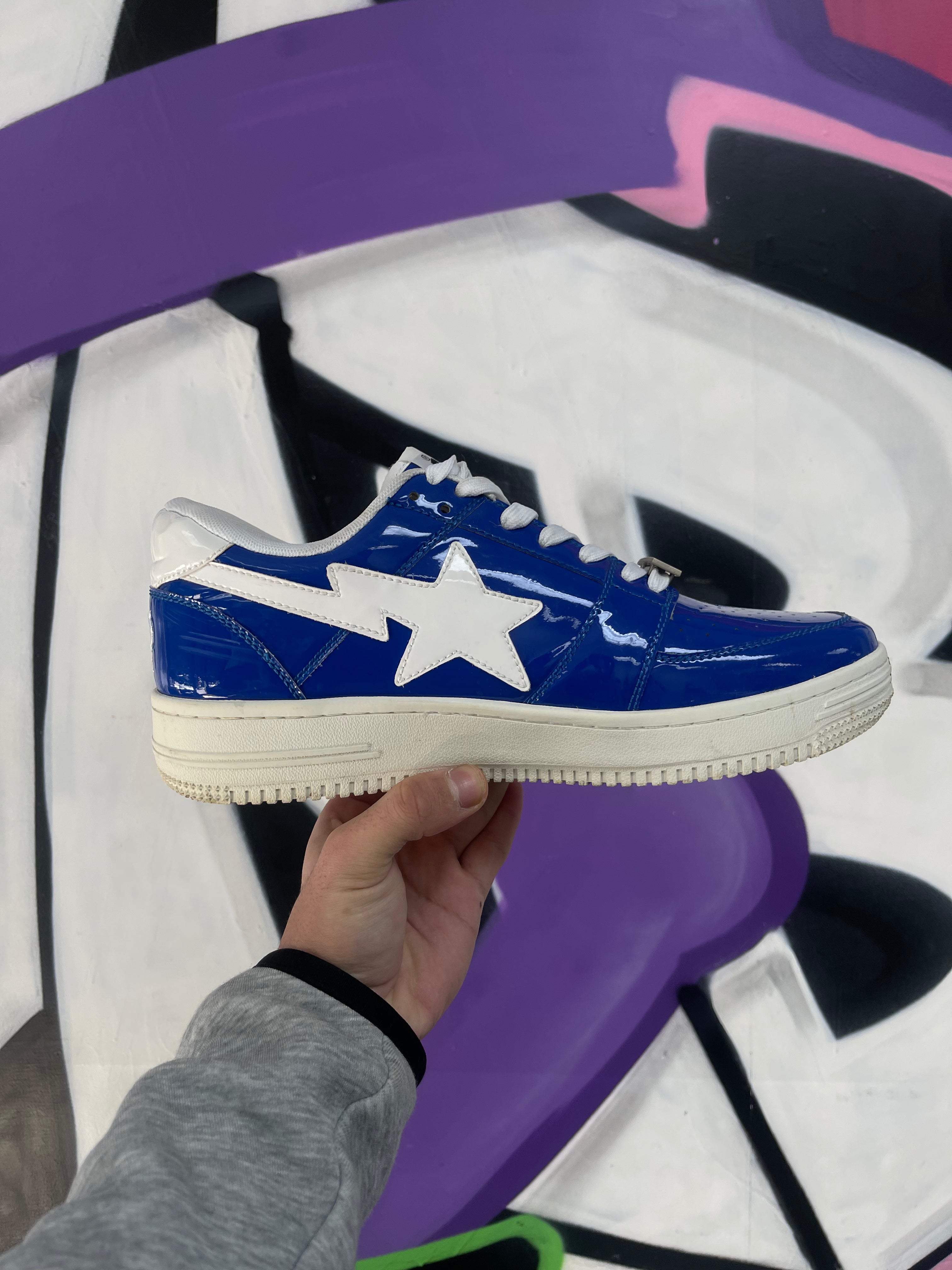 Bape Blue White Bapesta Sneakers