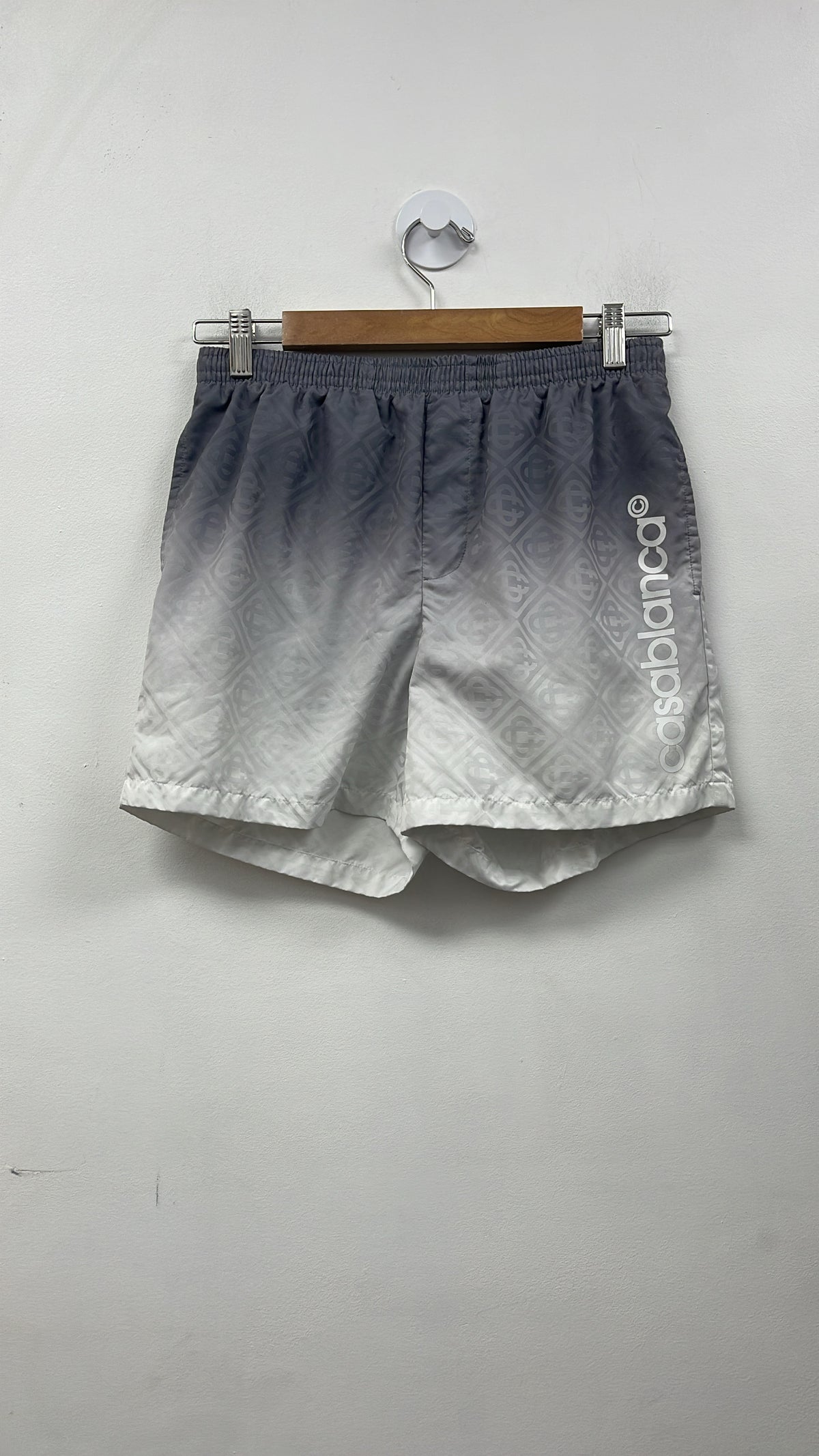 Casablanca Jacquard Gradient Grey White Shorts