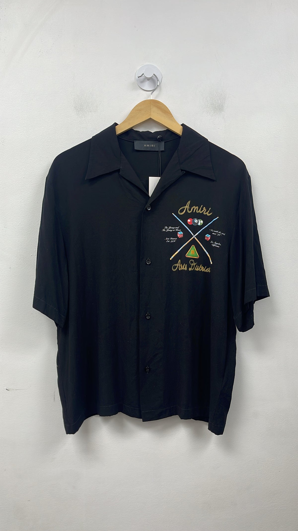 Amiri Black Billiards Button Up