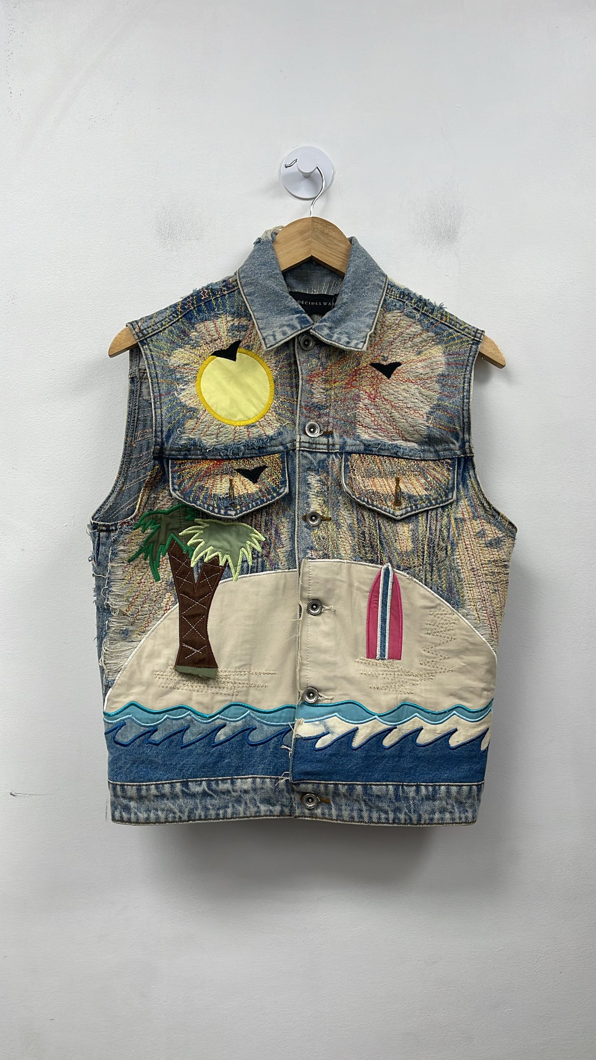 Who Decides War Pale USA Seaboard Jean Vest
