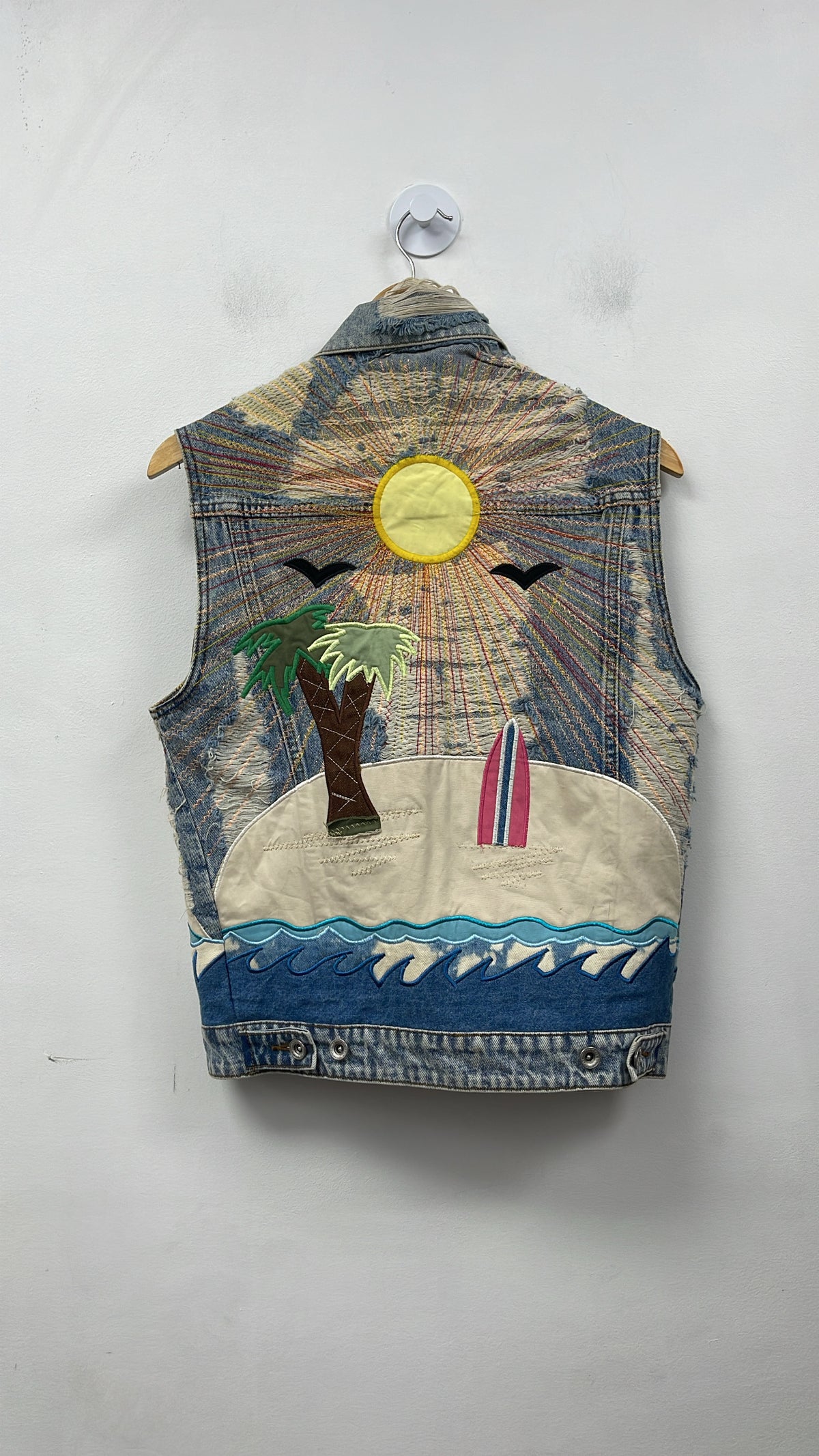 Who Decides War Pale USA Seaboard Jean Vest