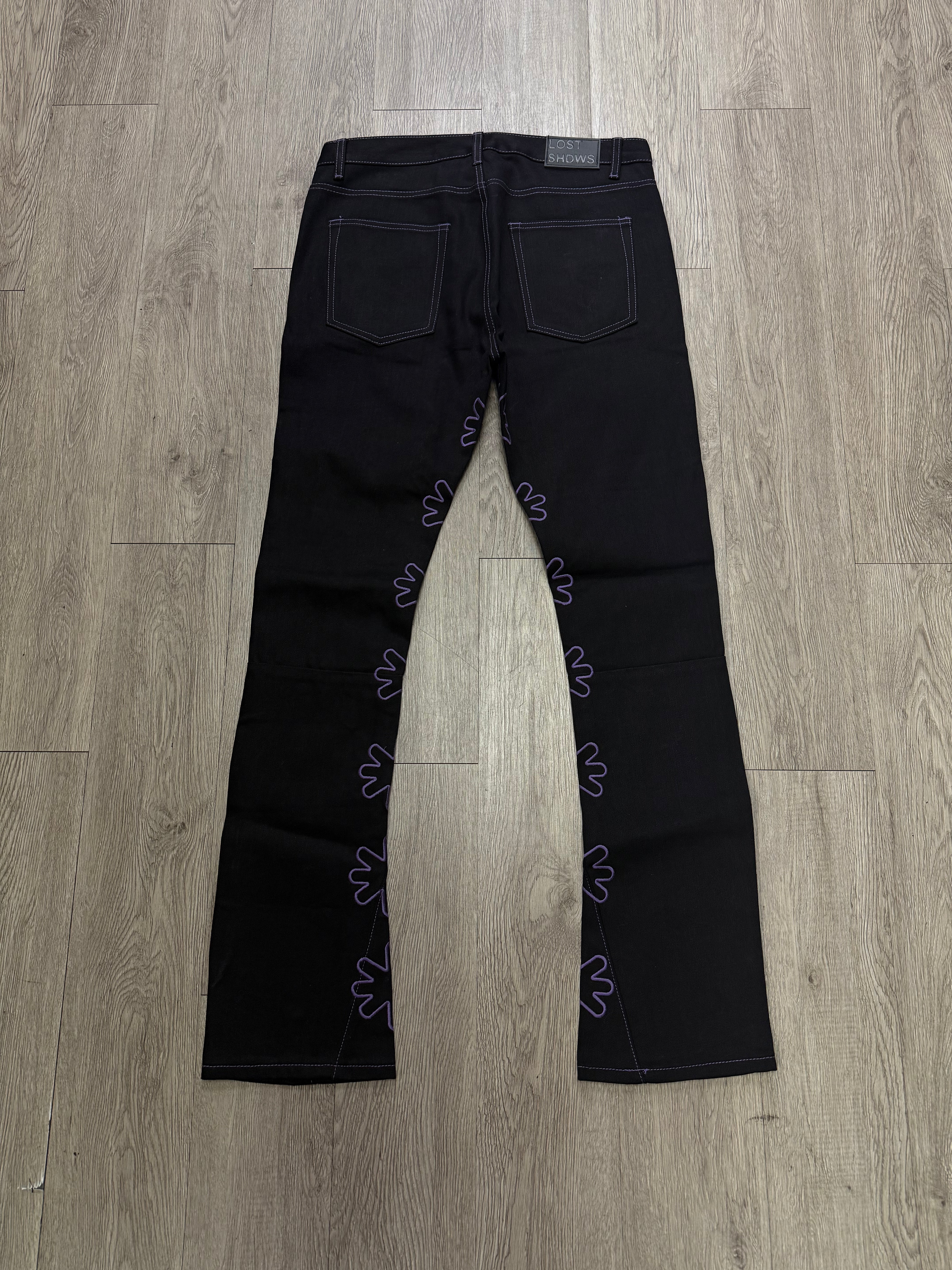 LOST SHDWS Black Purple Outline Jeans