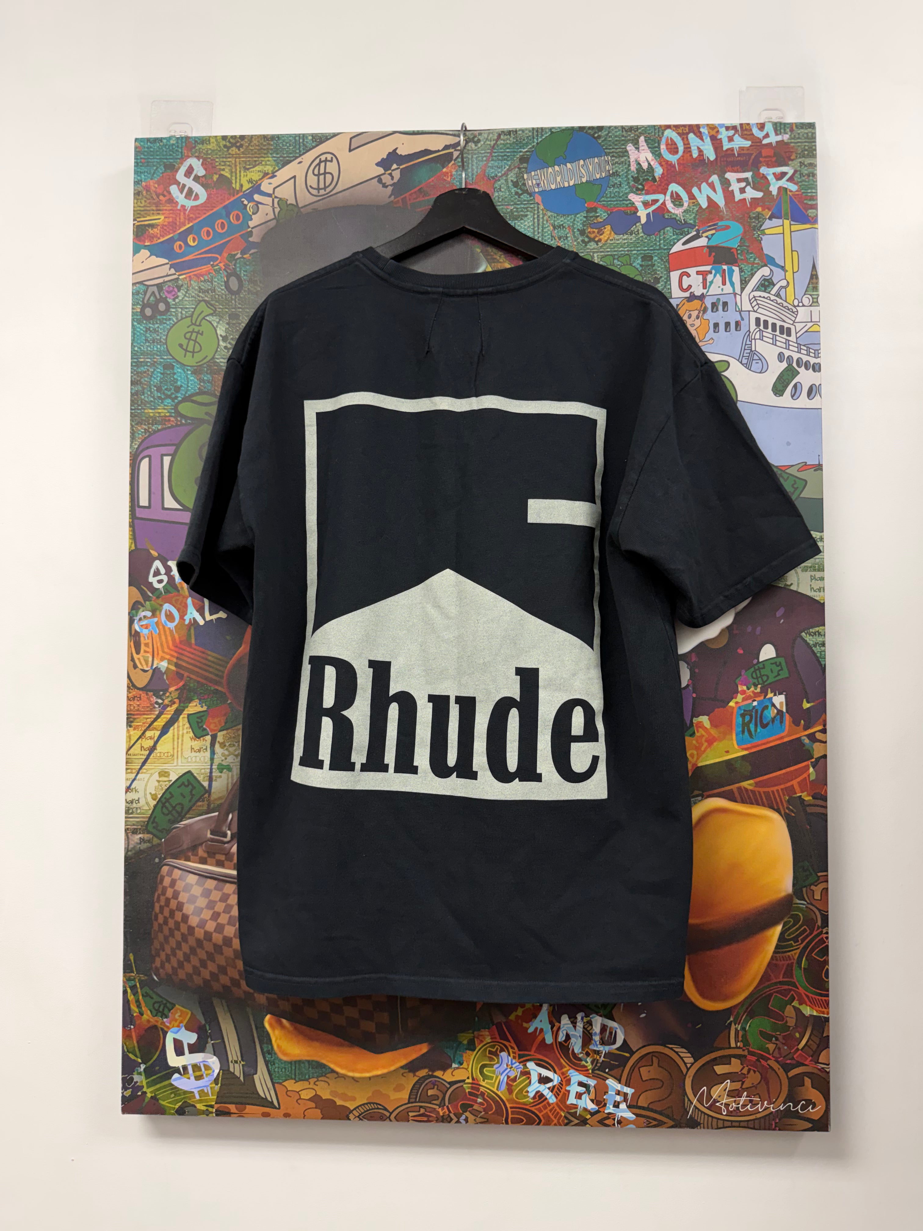 Rhude Black Logo Tee