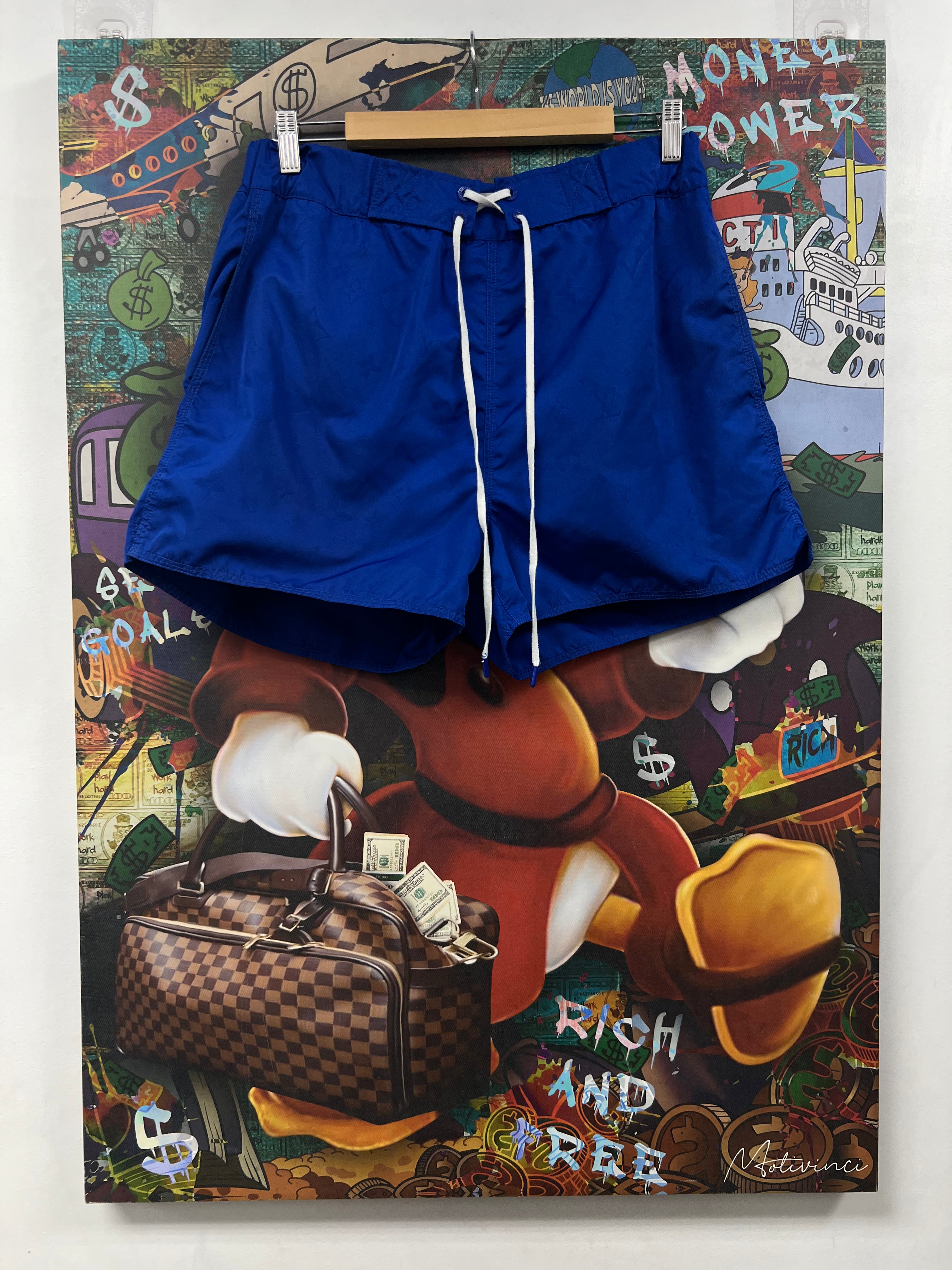 Louis Vuitton Royal Blue Monogram Swim Trunks