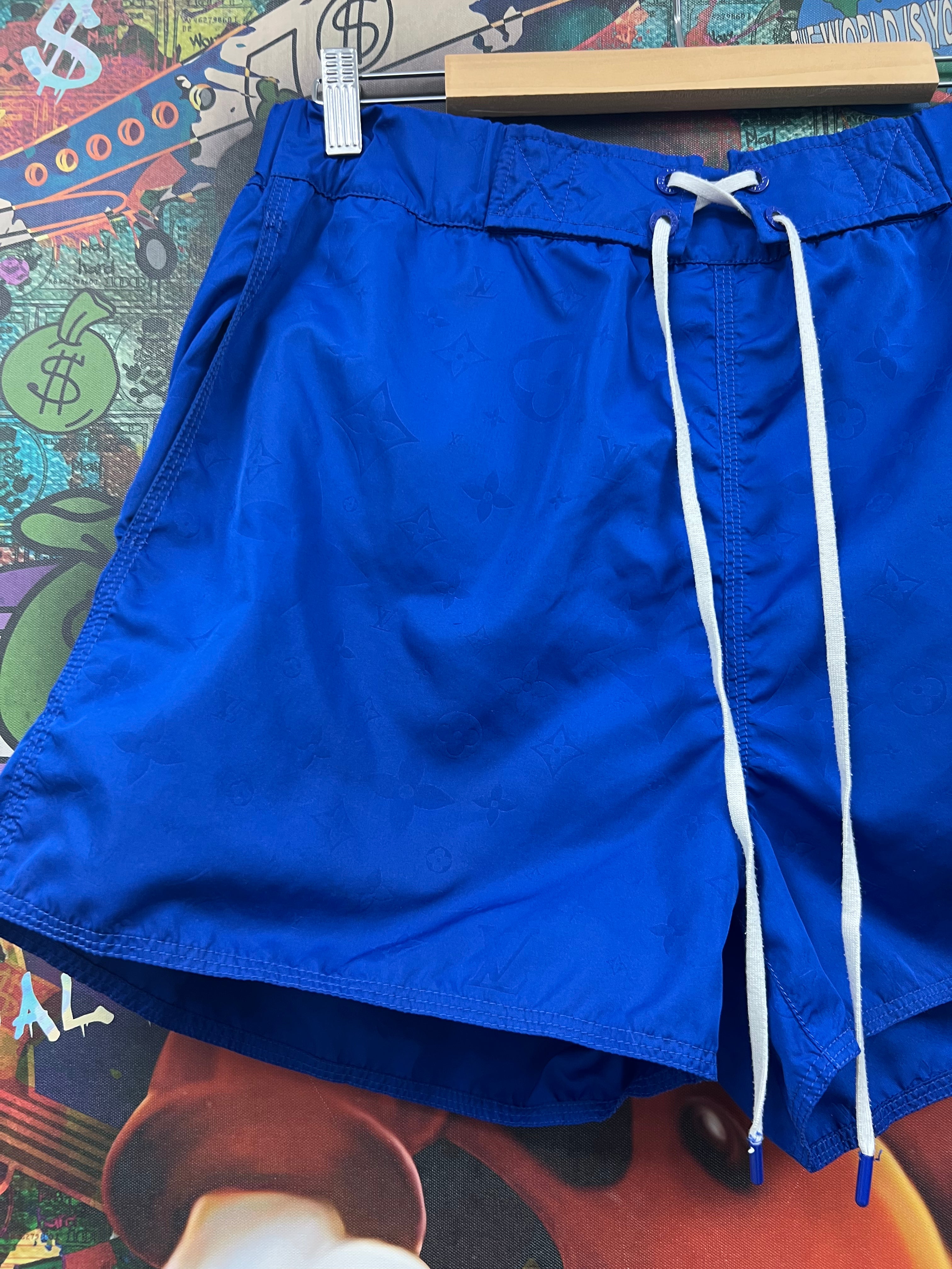 Louis Vuitton Royal Blue Monogram Swim Trunks