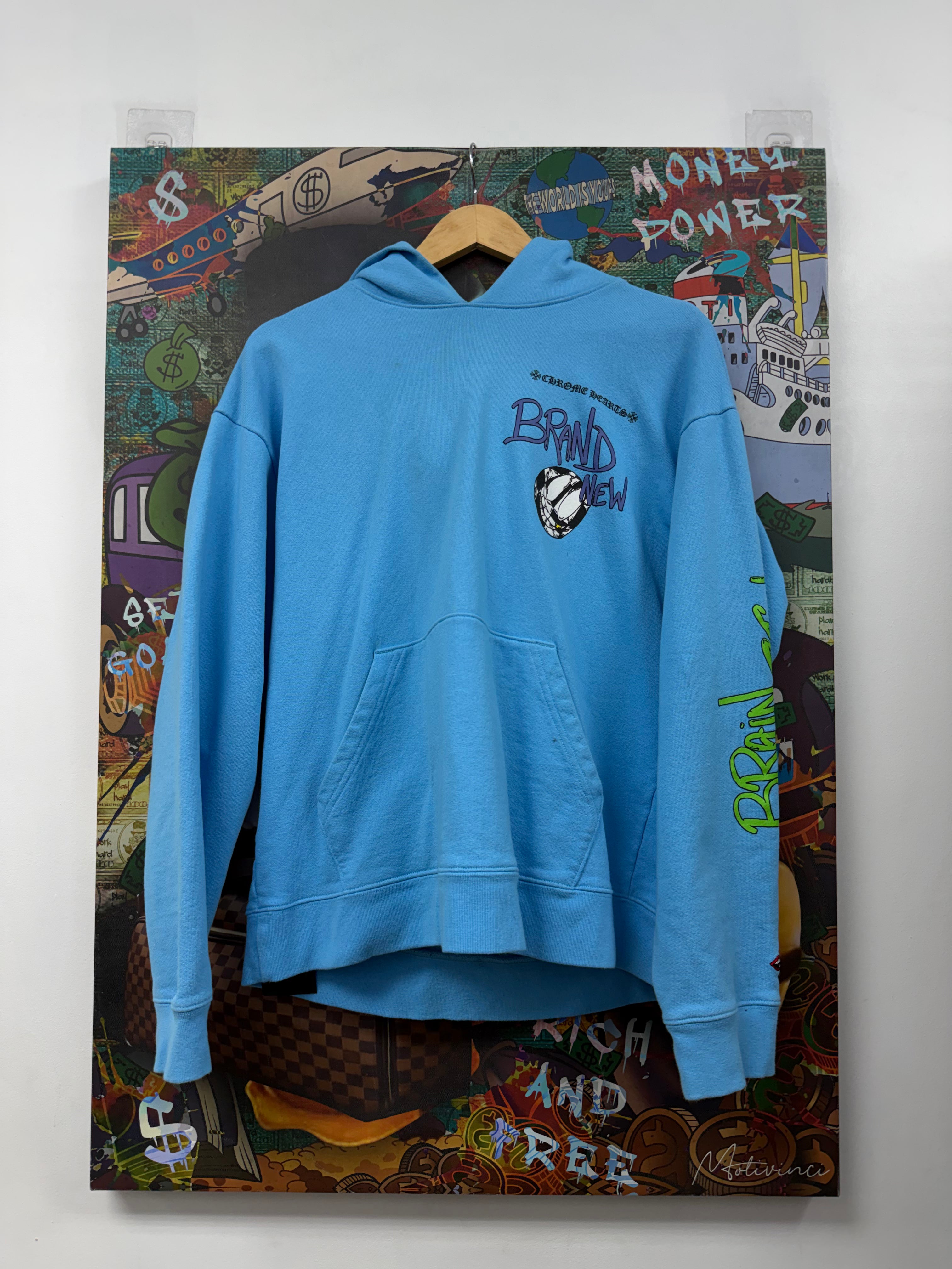 Chrome Hearts Baby Blue Matty Boy Brain New Pullover Hoodie