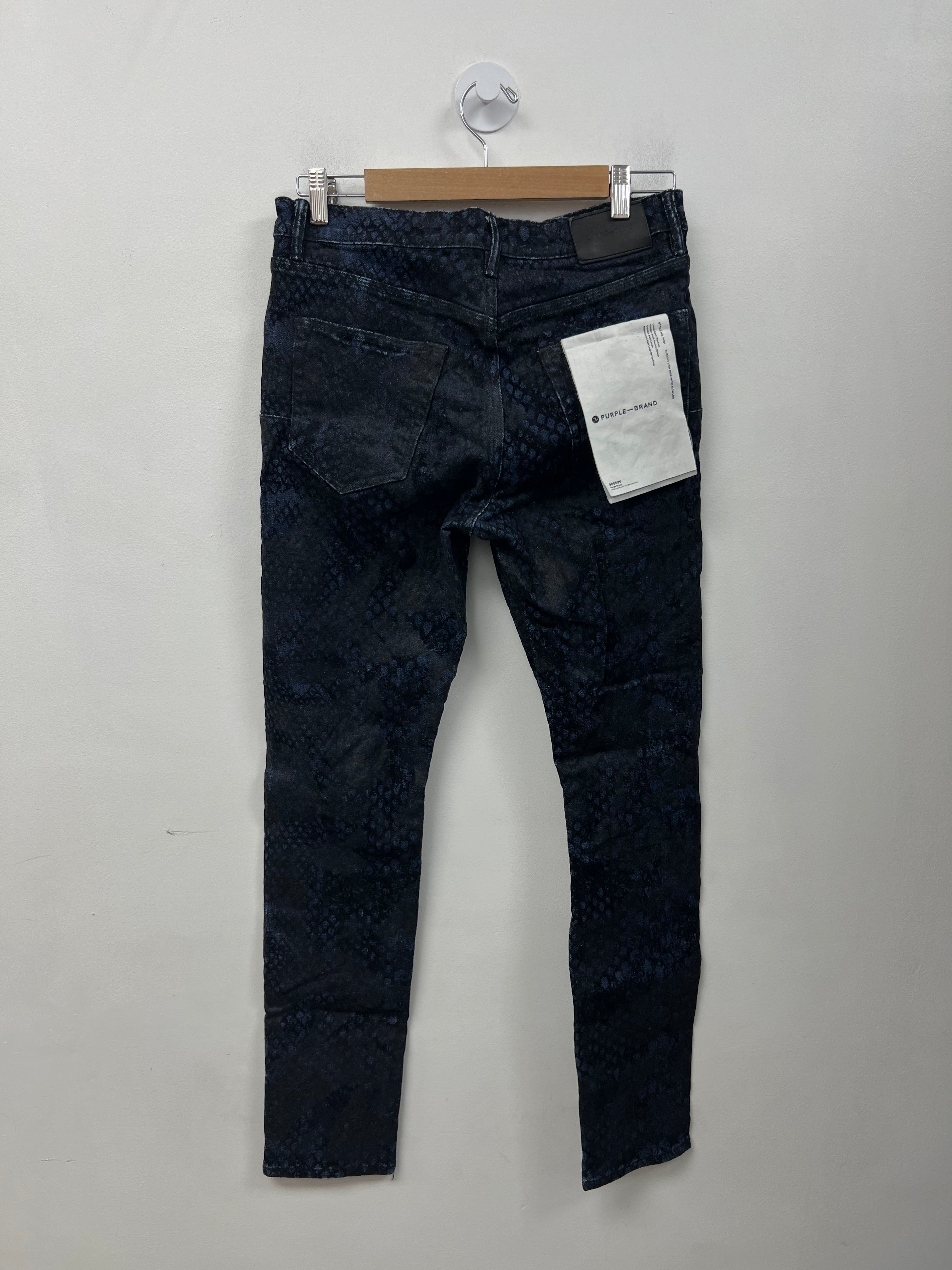 Purple Brand Navy Black Velour Jeans