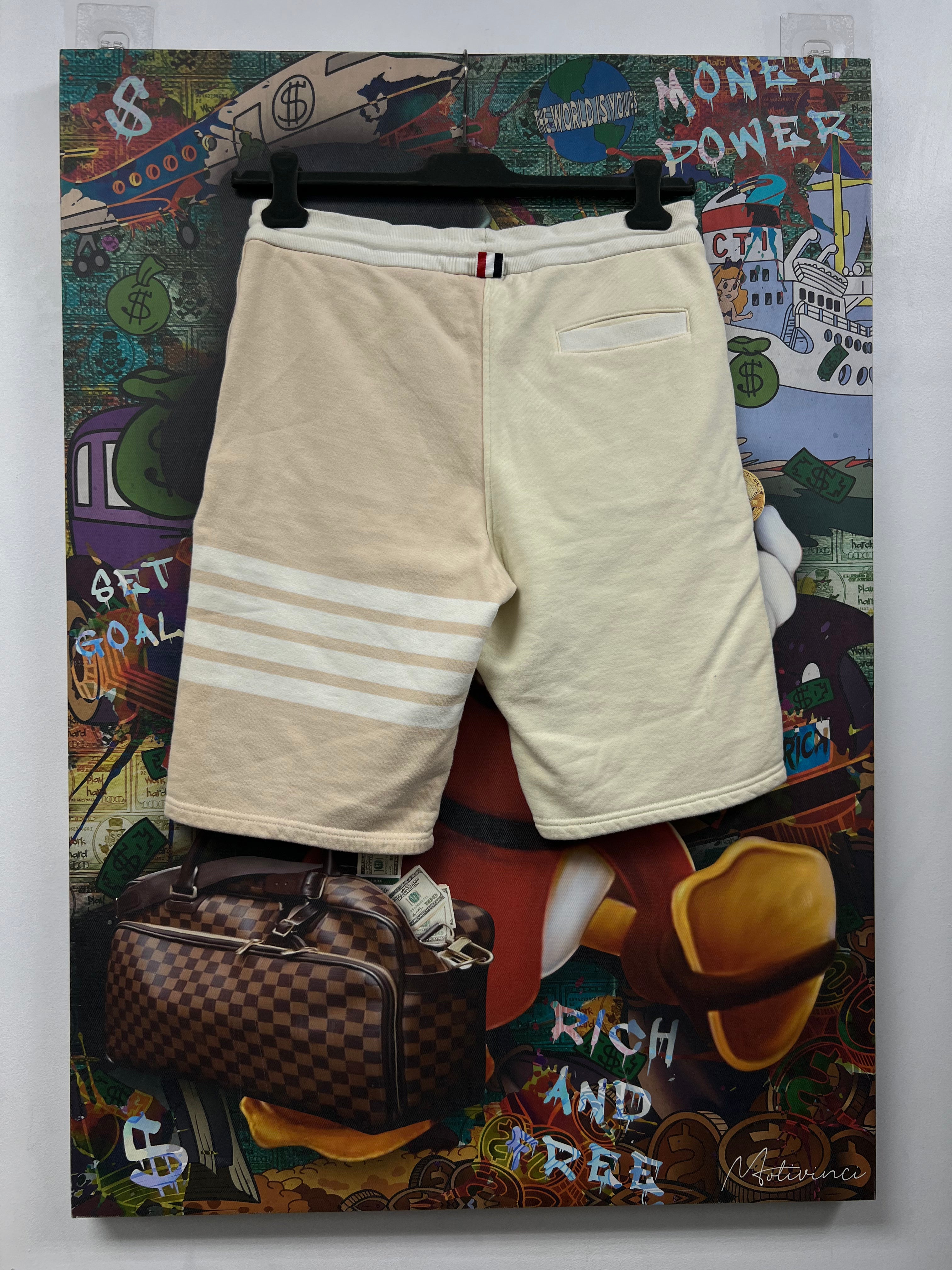 Thom Browne Cream 4 Bar (2) Shorts