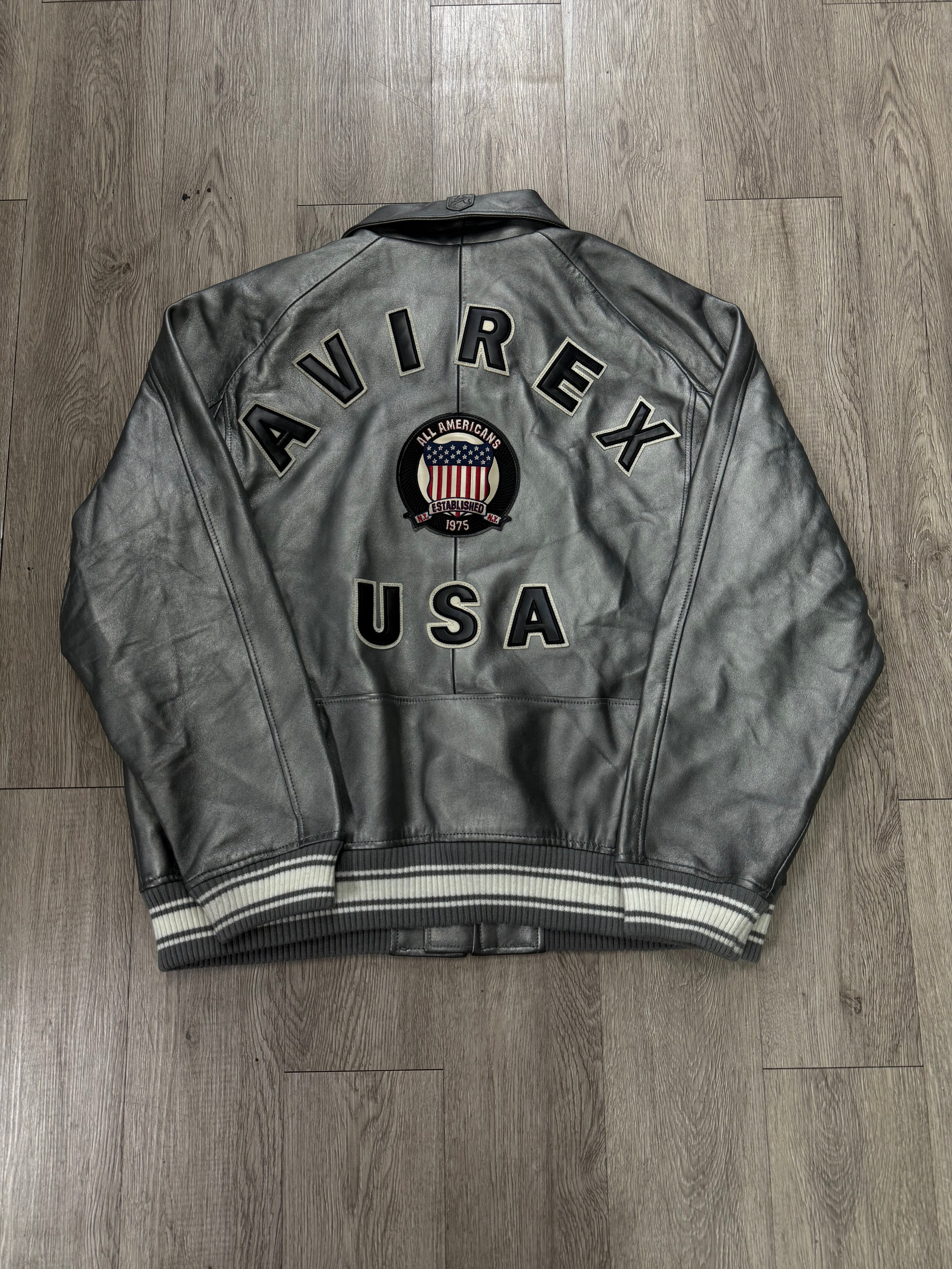 Avirex Silver Varsity Jacket