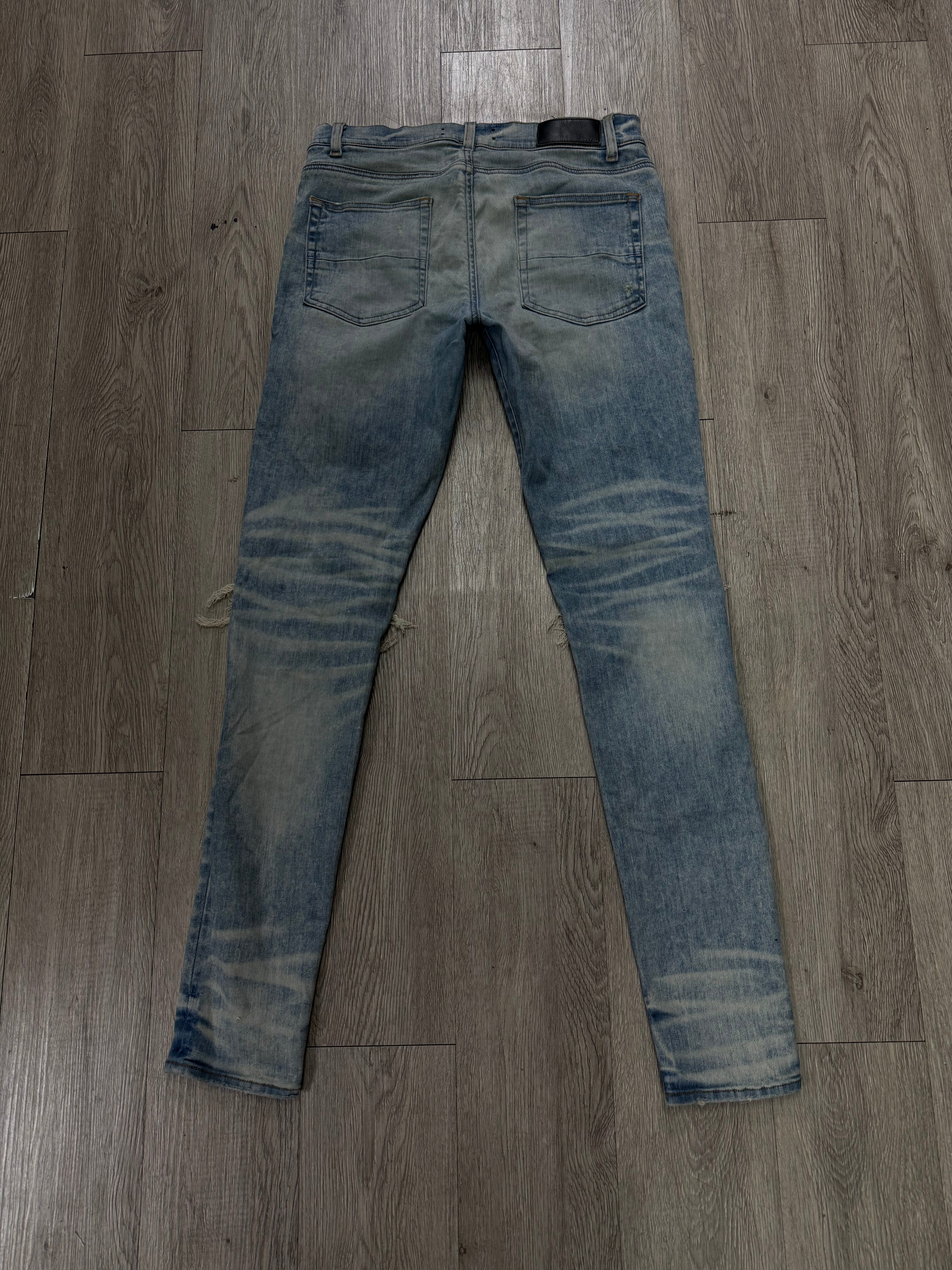 Amiri MX1 Vintage Wash Paisley Patch Jeans