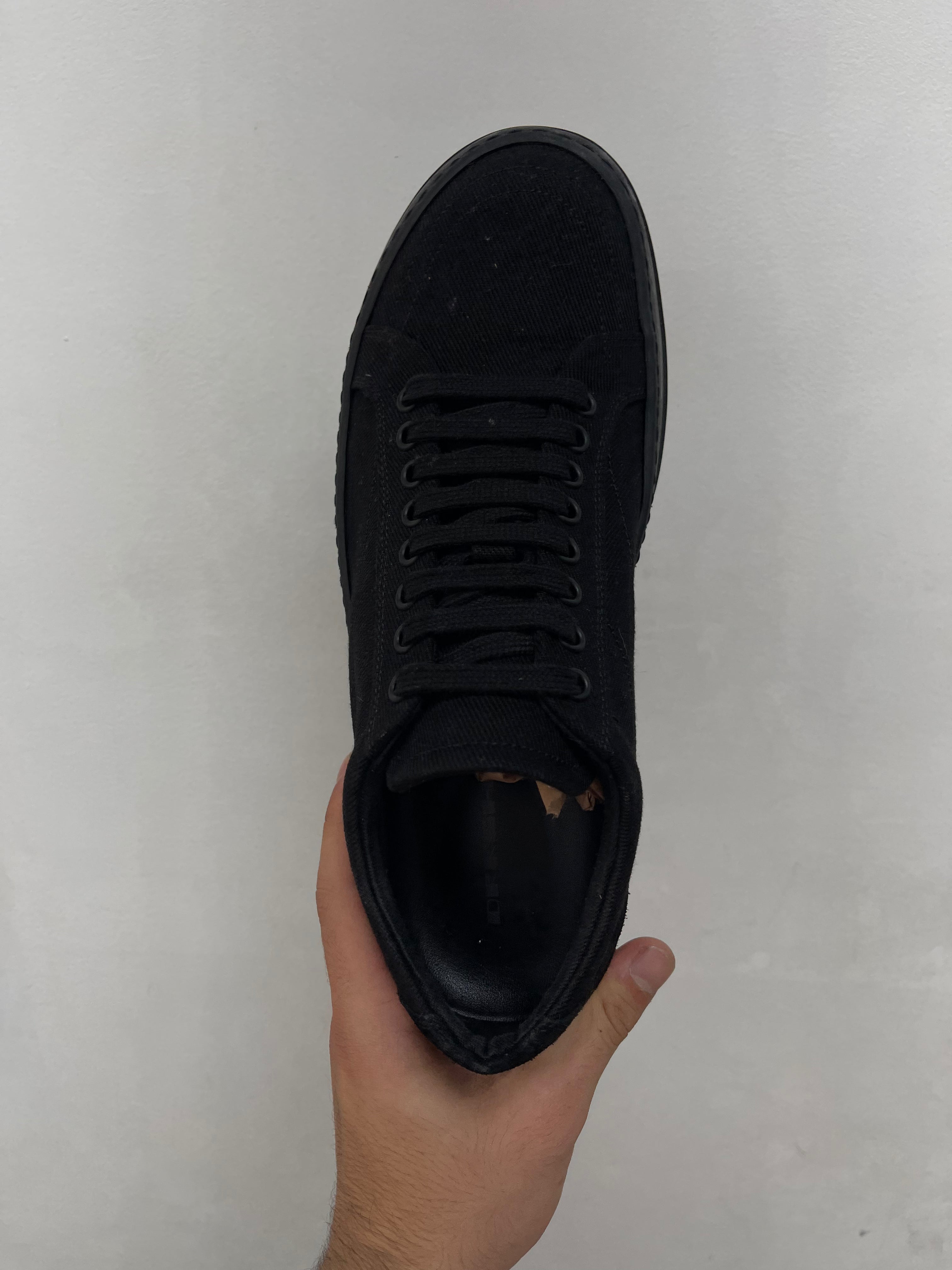 Rick Owens Triple Black Penta Vintage Low Sneakers