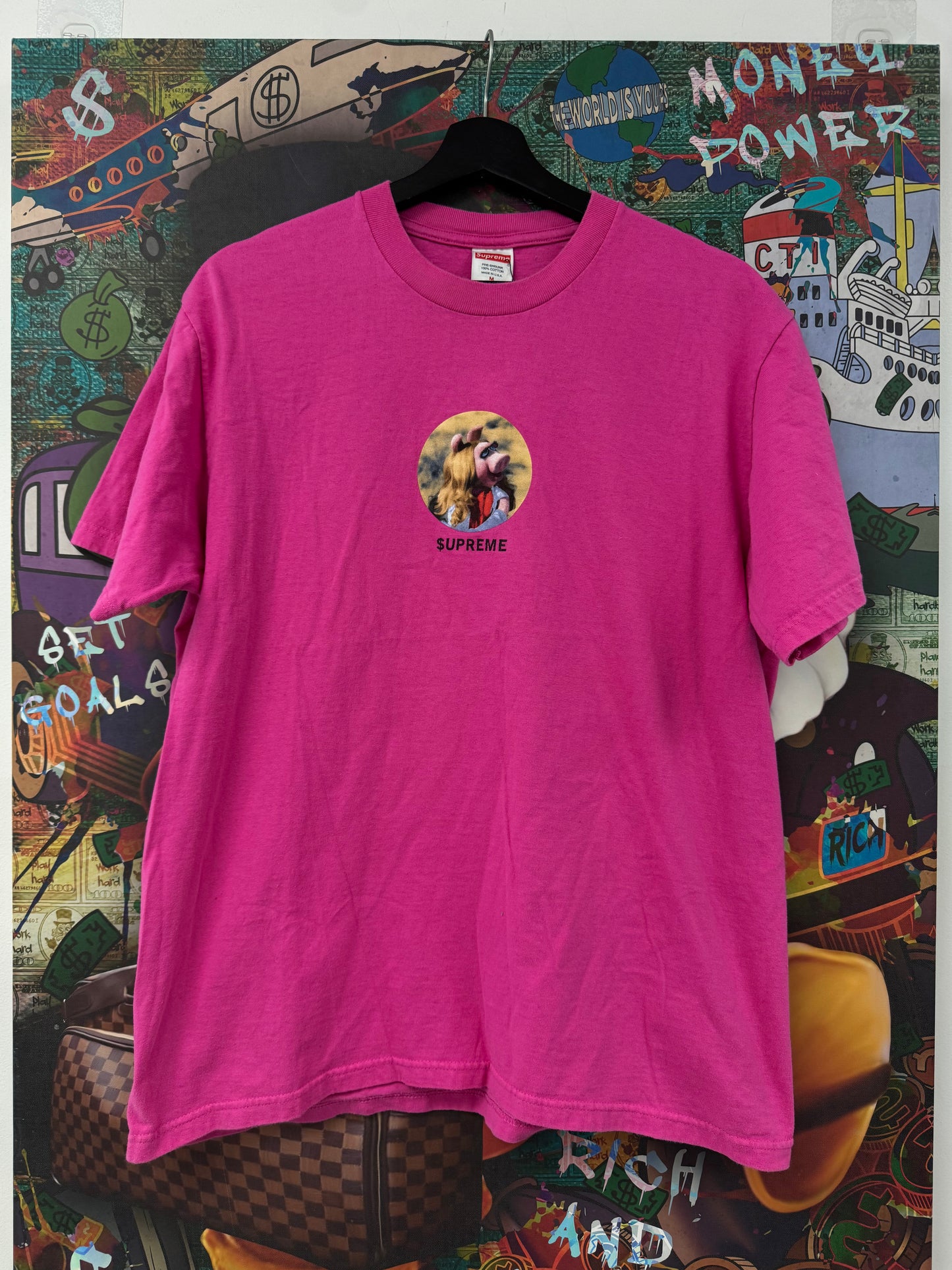 Supreme Piggy Tee Pink Used Medium