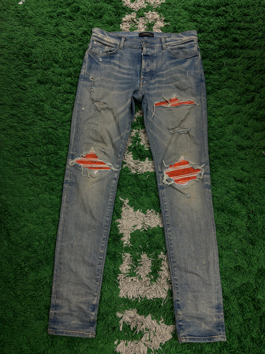 Amiri MX1 Orange Crackle Patch Used 34 N/A