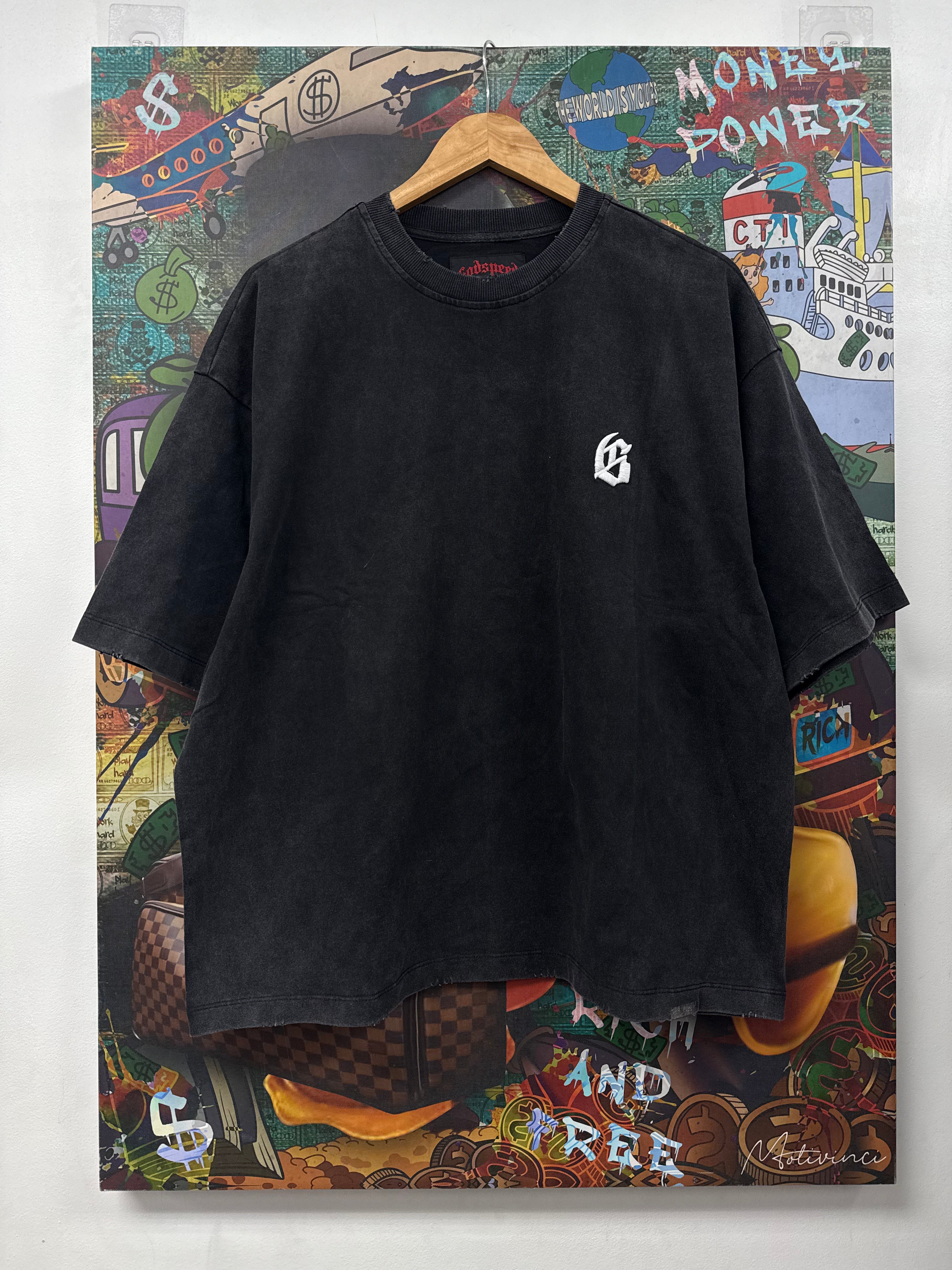 Godspeed Black Wash Embroidered Tee