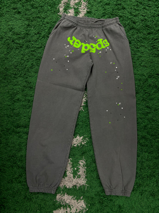 Sp5der Sweats grey green Used Large