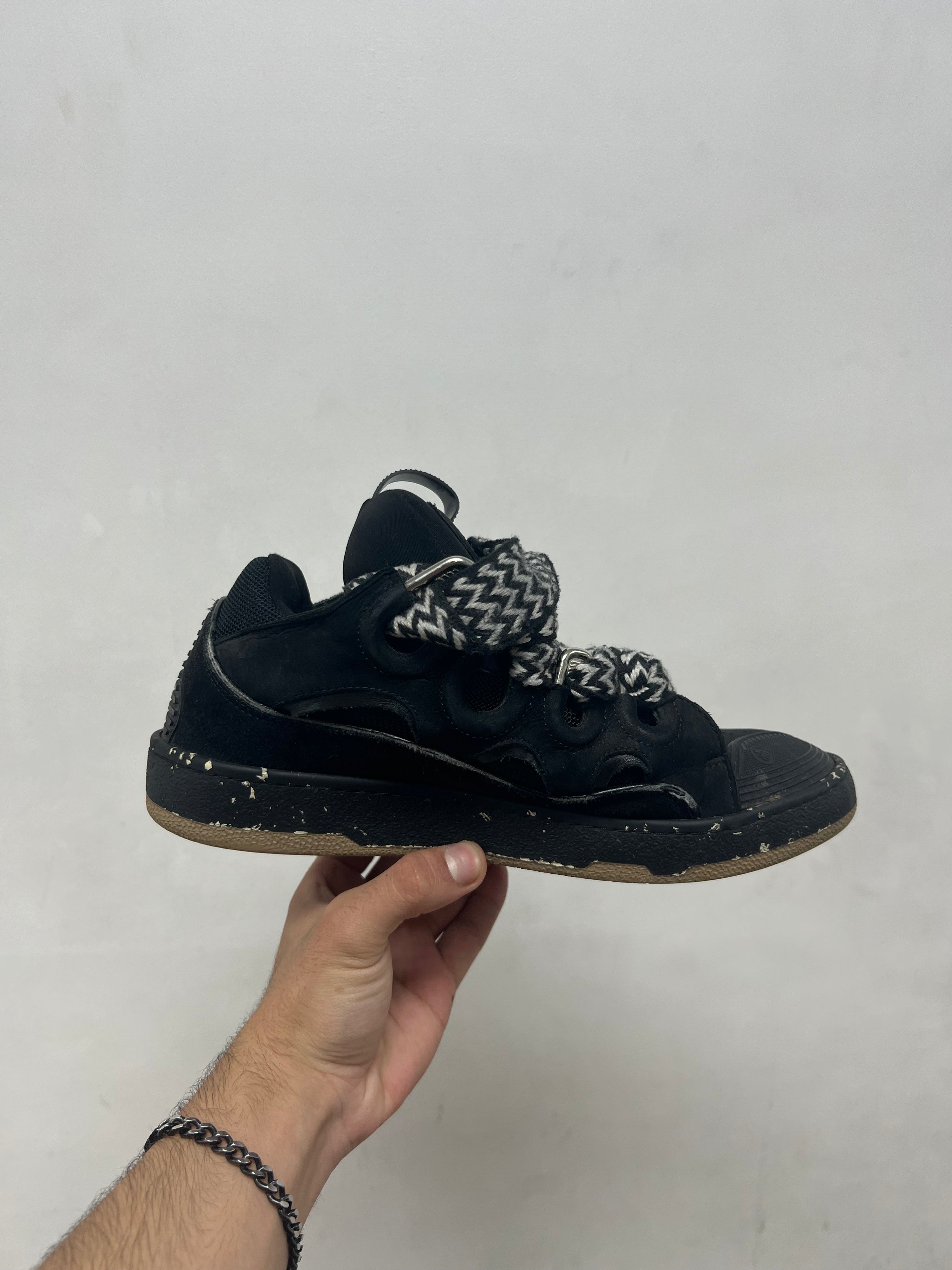 Lanvin Black White Gum Curb Sneakers