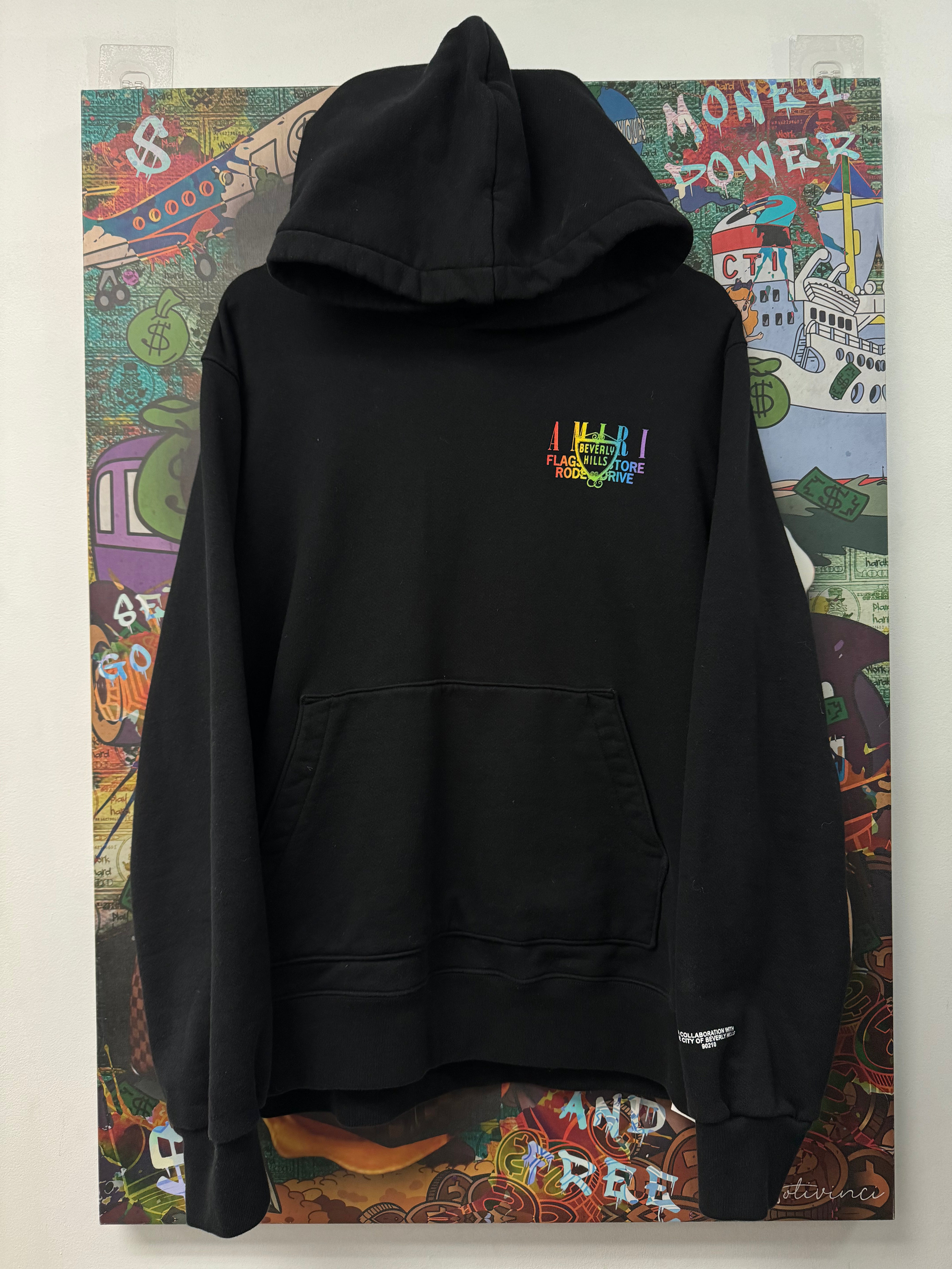 Amiri Black Multi Color Core Logo Hoodie