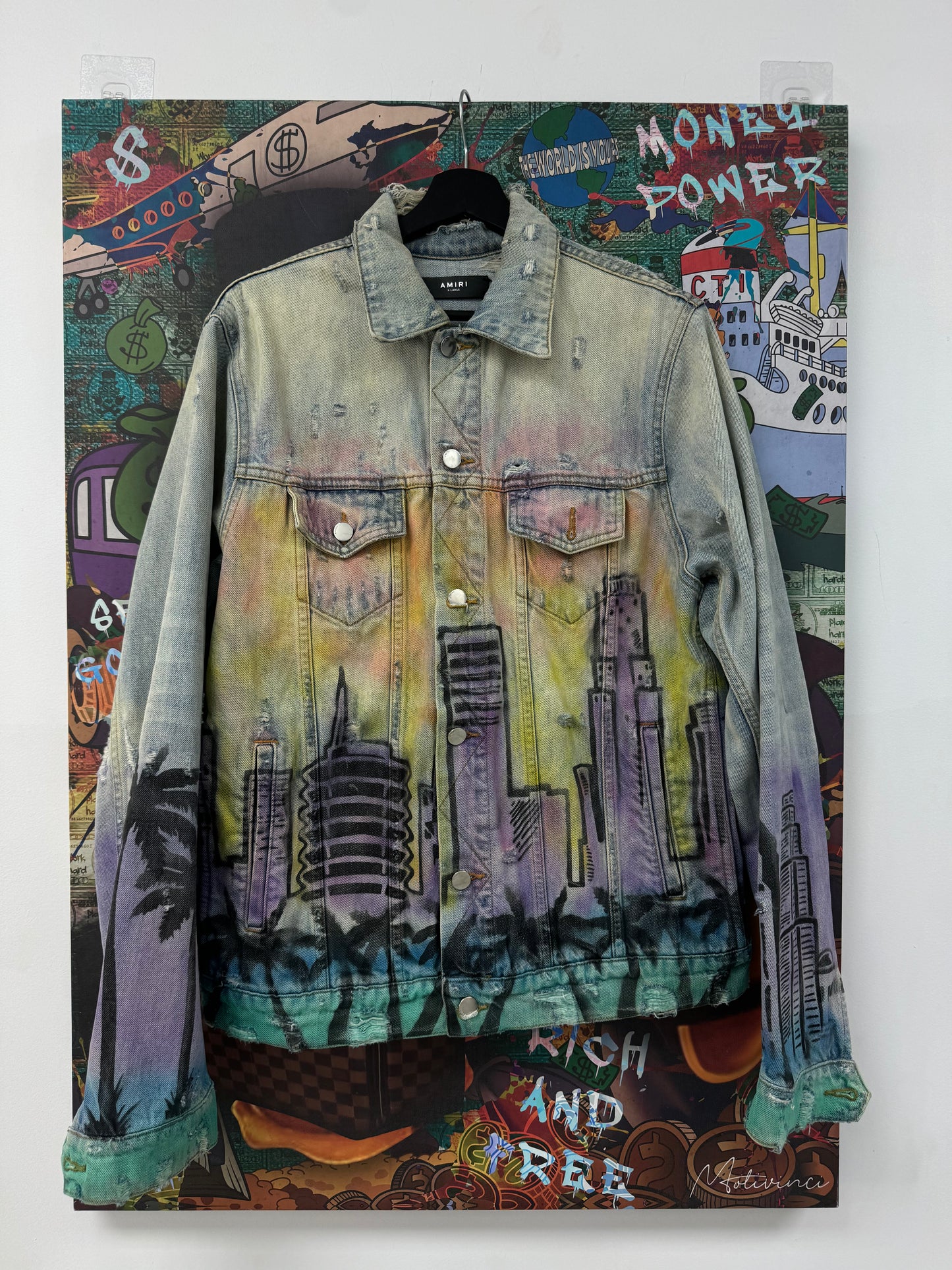 Amiri Hollywood Denim Jacket Used XL N/A