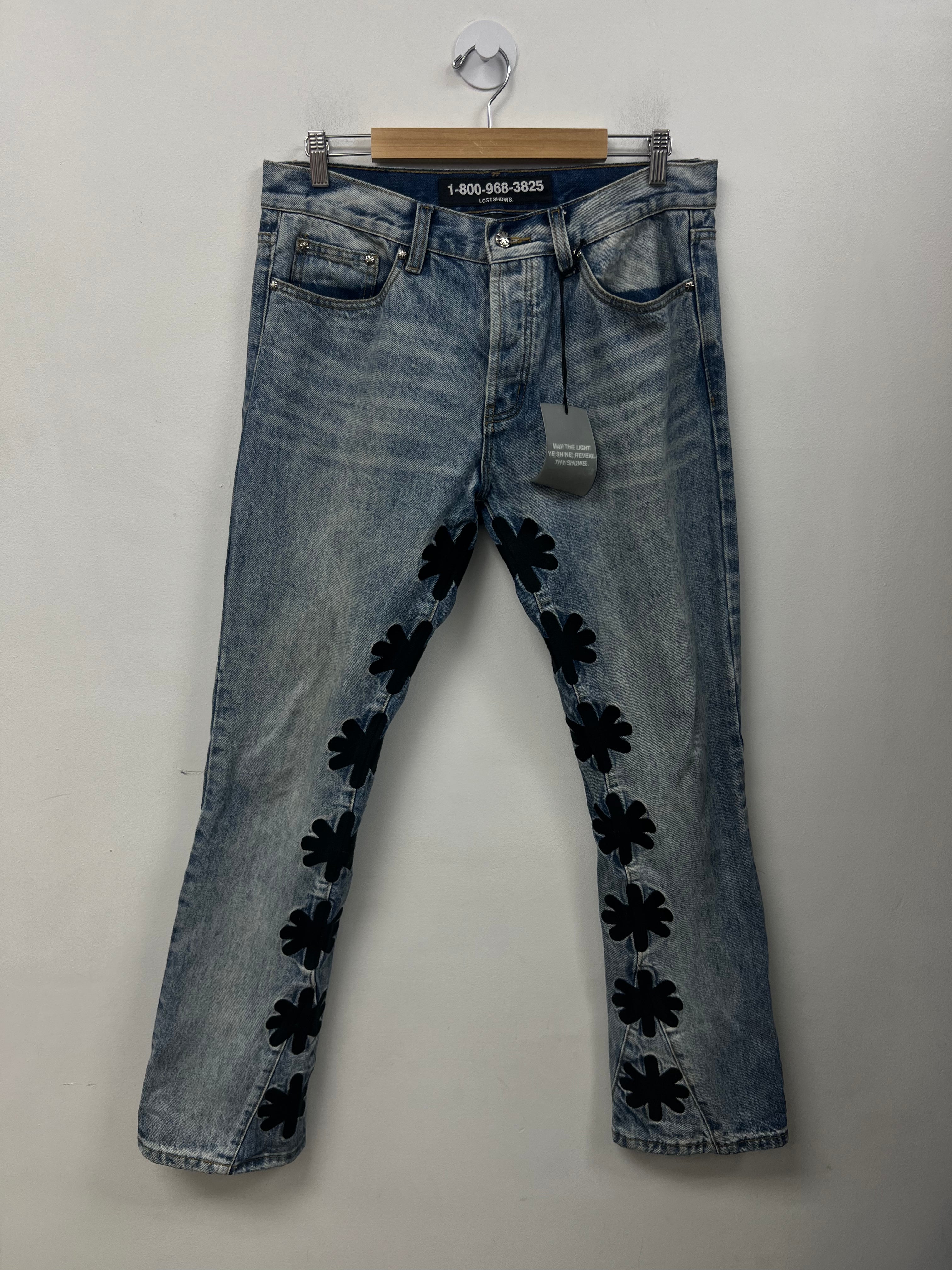 LOSTSHDWS Light Wash Black Jeans