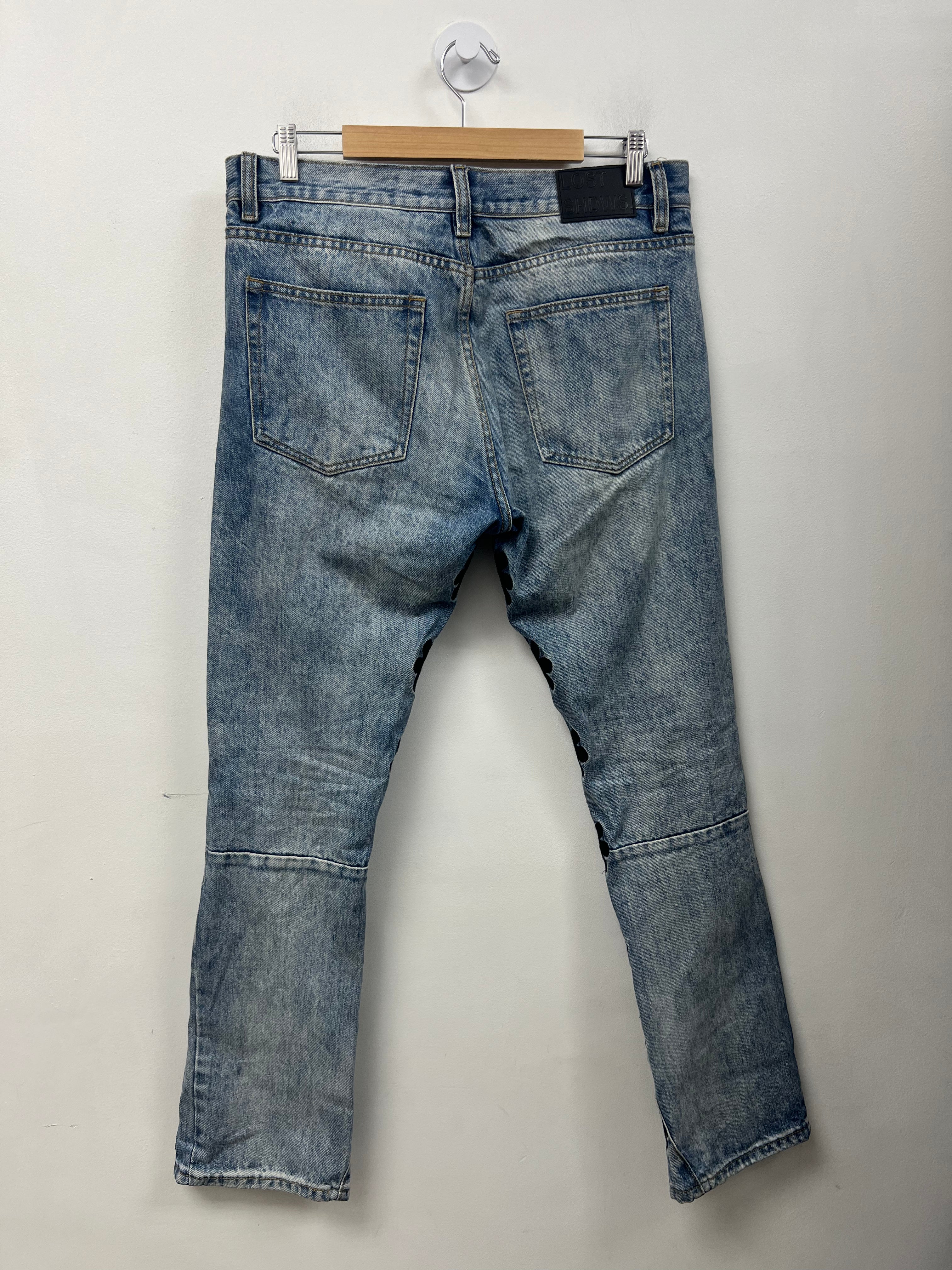 LOSTSHDWS Light Wash Black Jeans