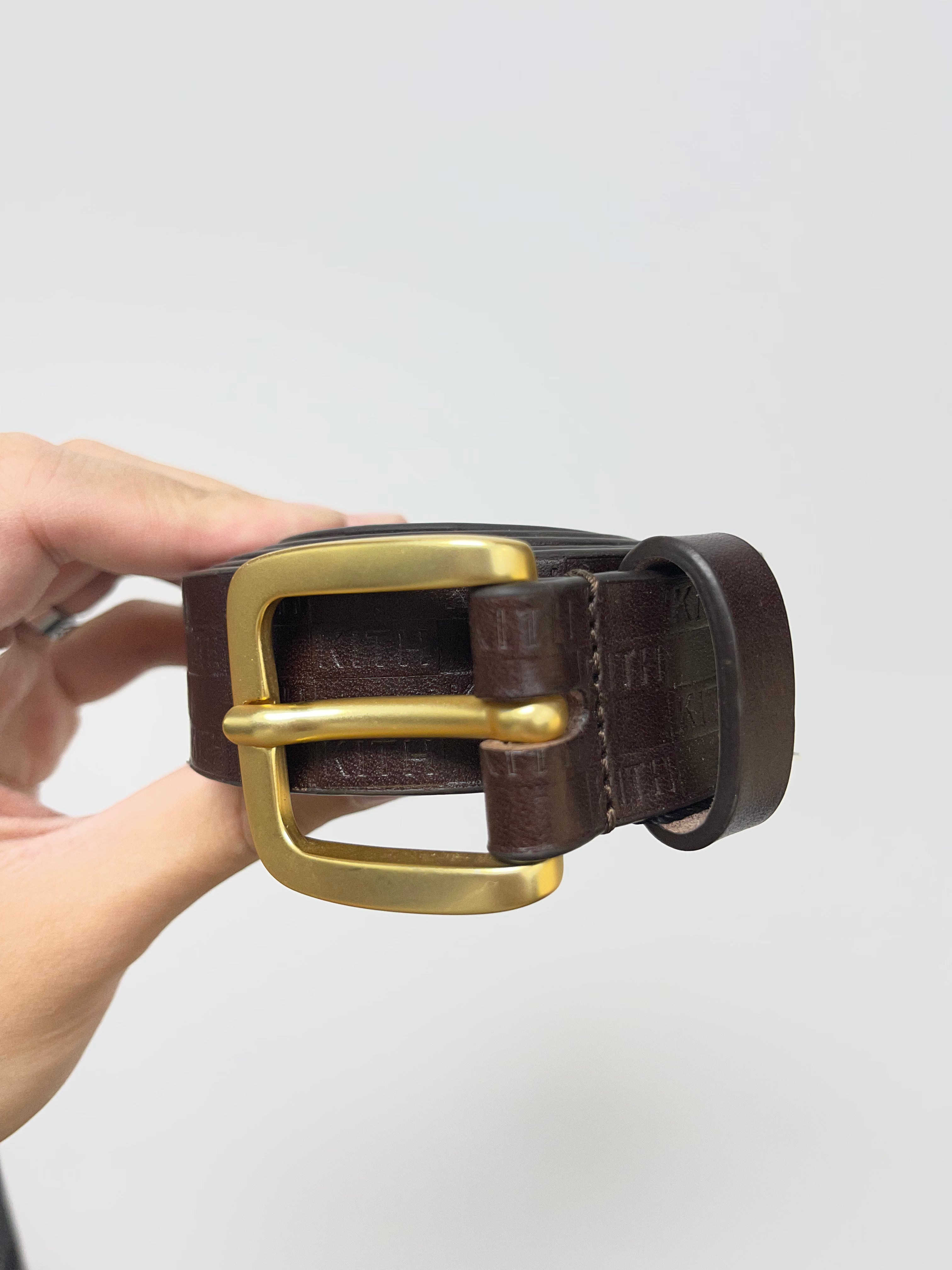 Kith Brown Embossed Belt