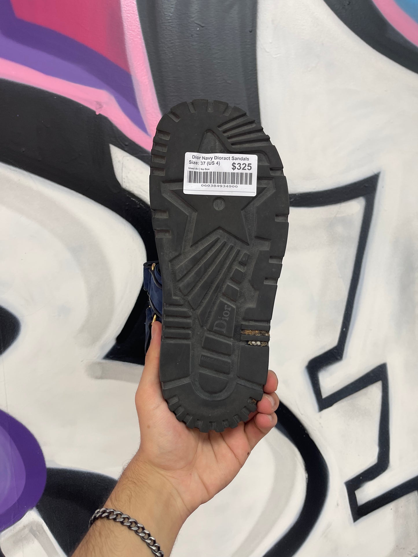 Dior Navy Dioract Sandals