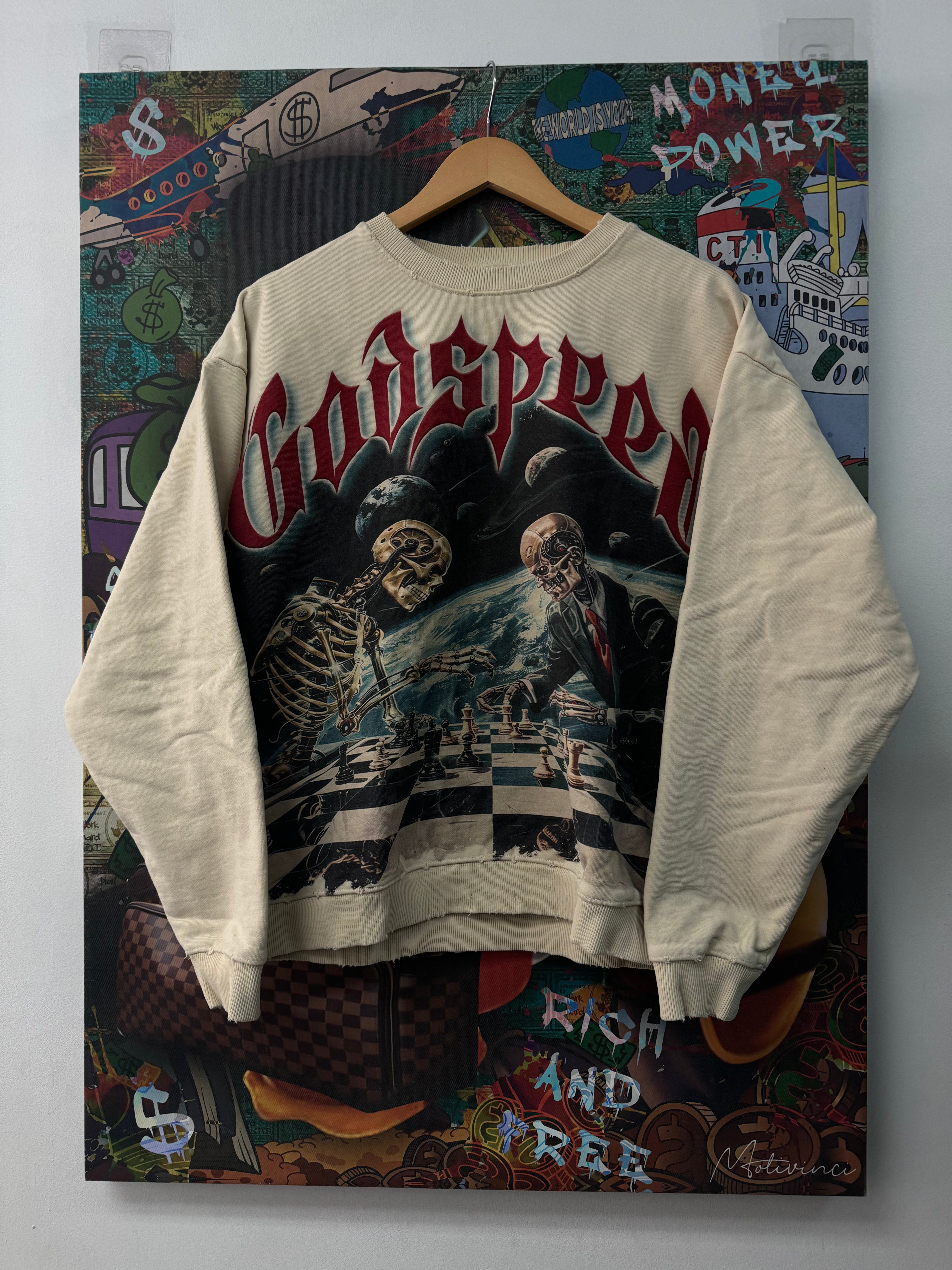 Godspeed Bone Checkmate Crewneck