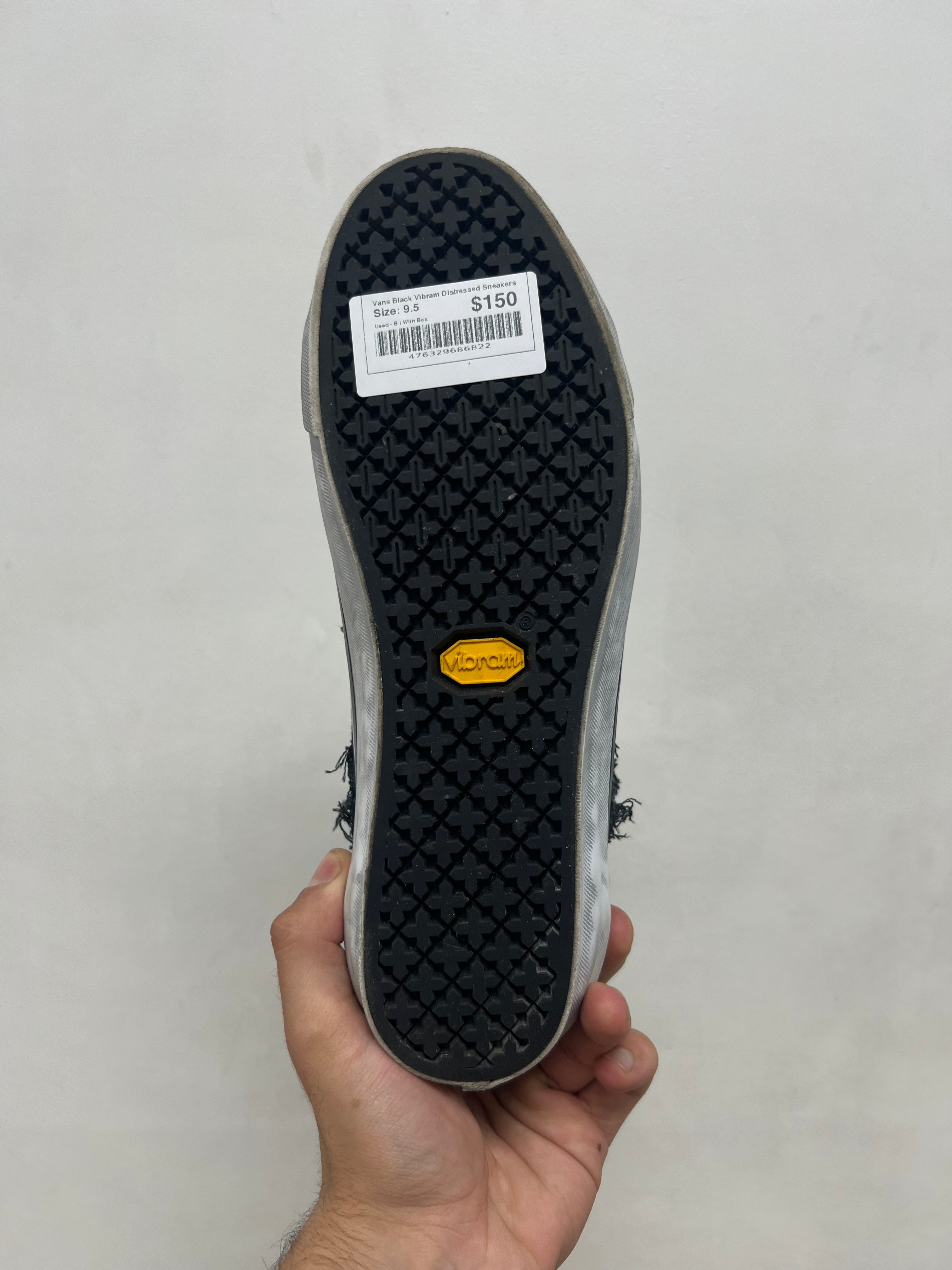 Vans Black Vibram Distressed Sneakers