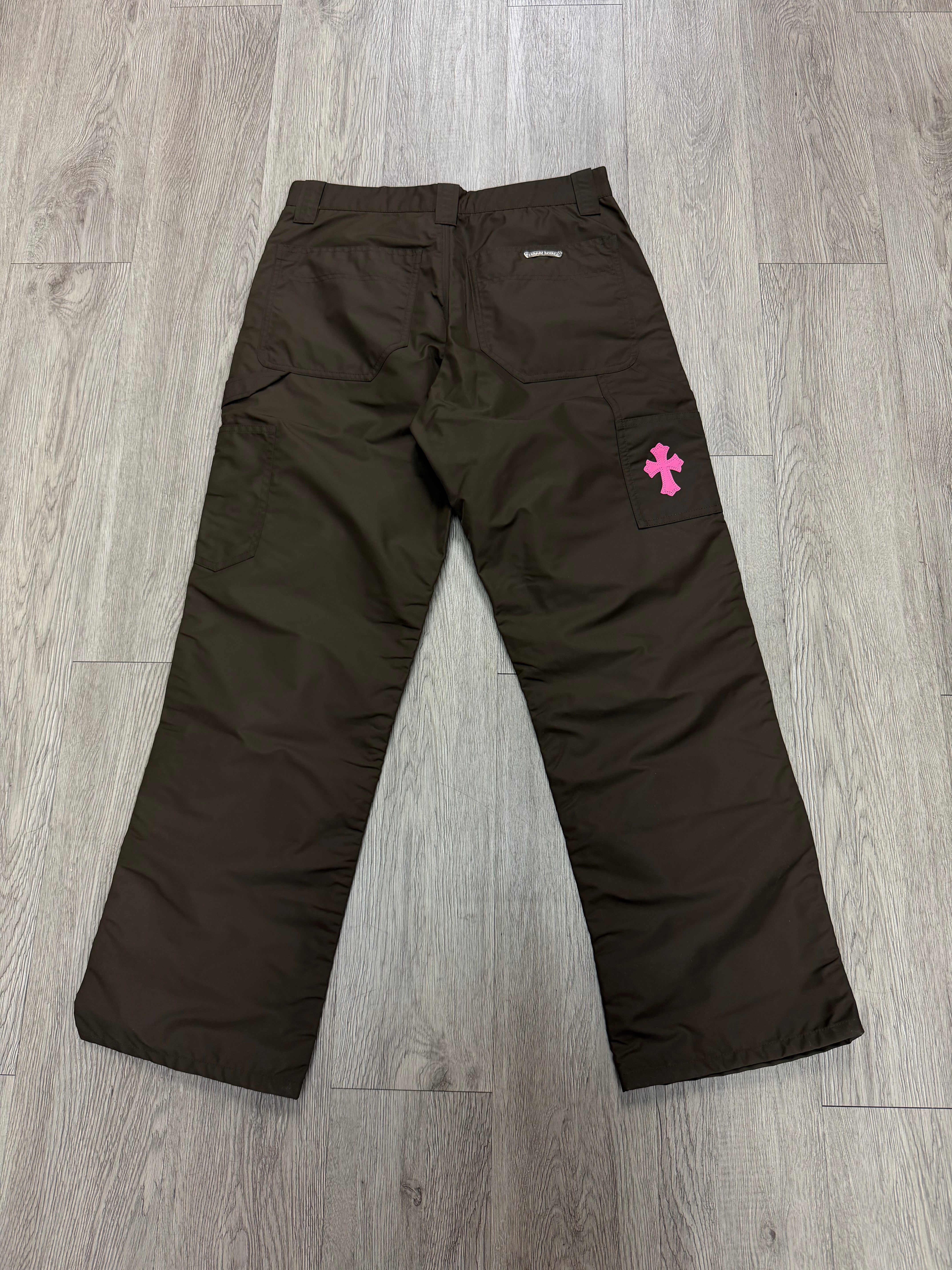 Chrome Hearts 'Leather Double Knee' Nylon Brown Pants