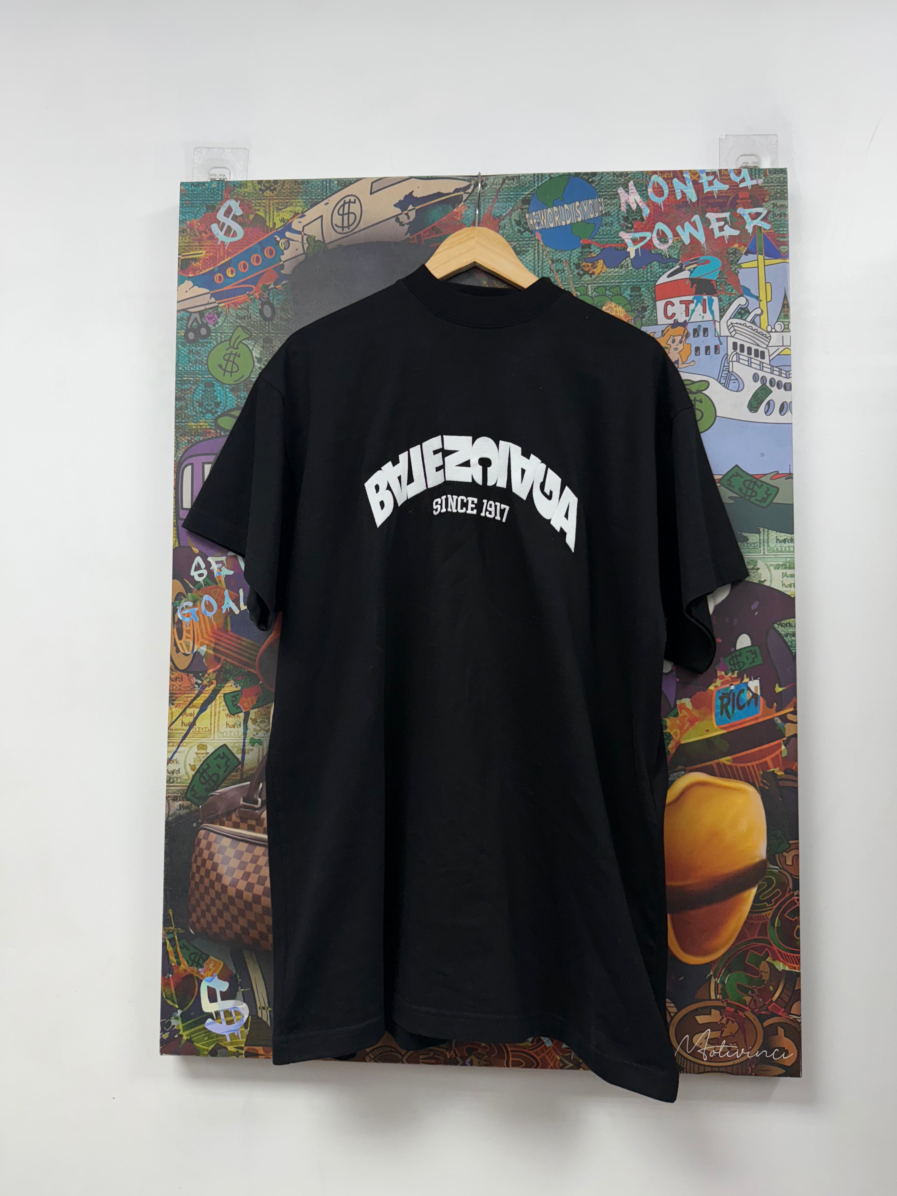 Balenciaga Black White Back Flip (1) Tee