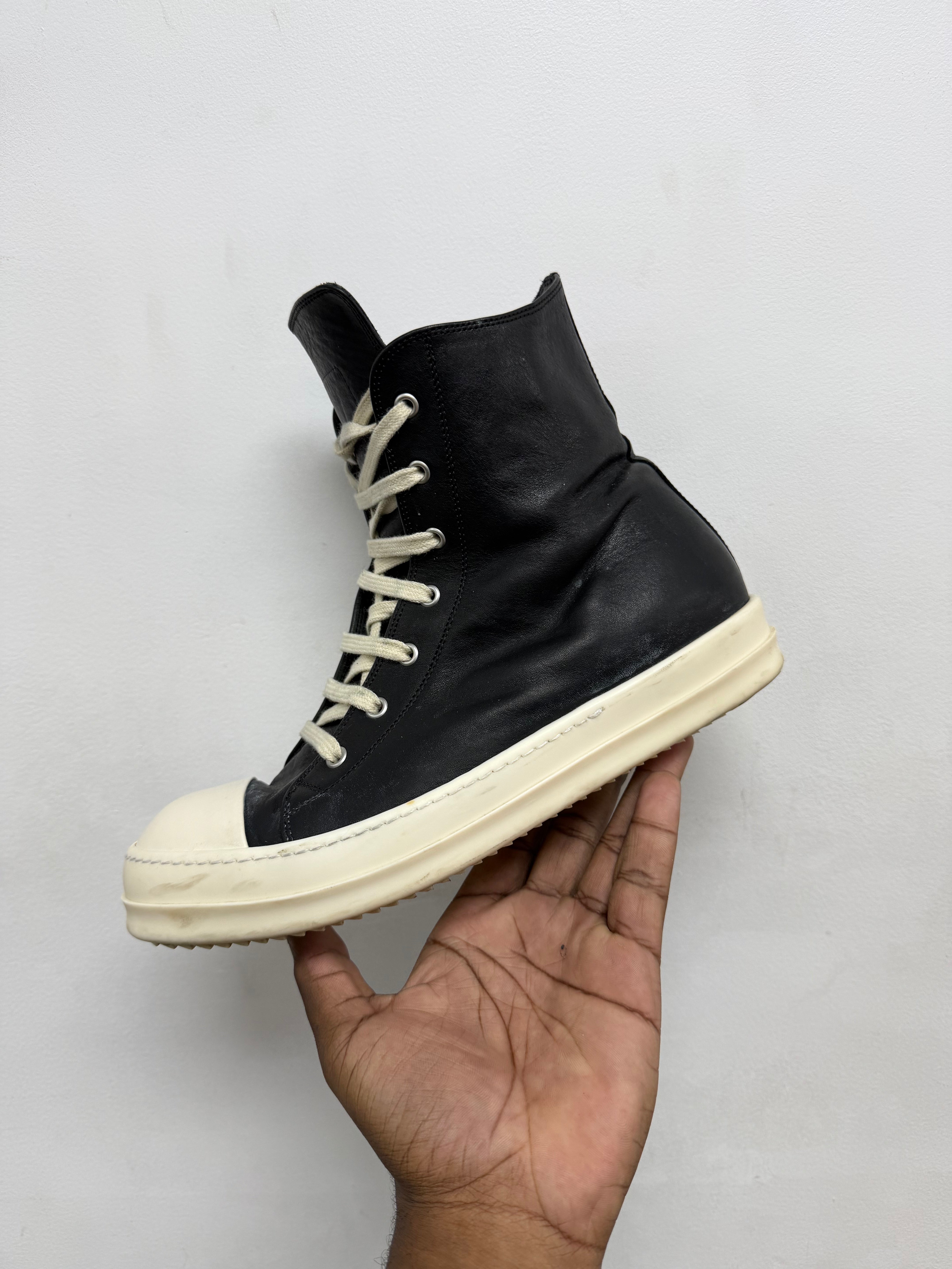 Rick Owens Black Mainline Hi Sneakers
