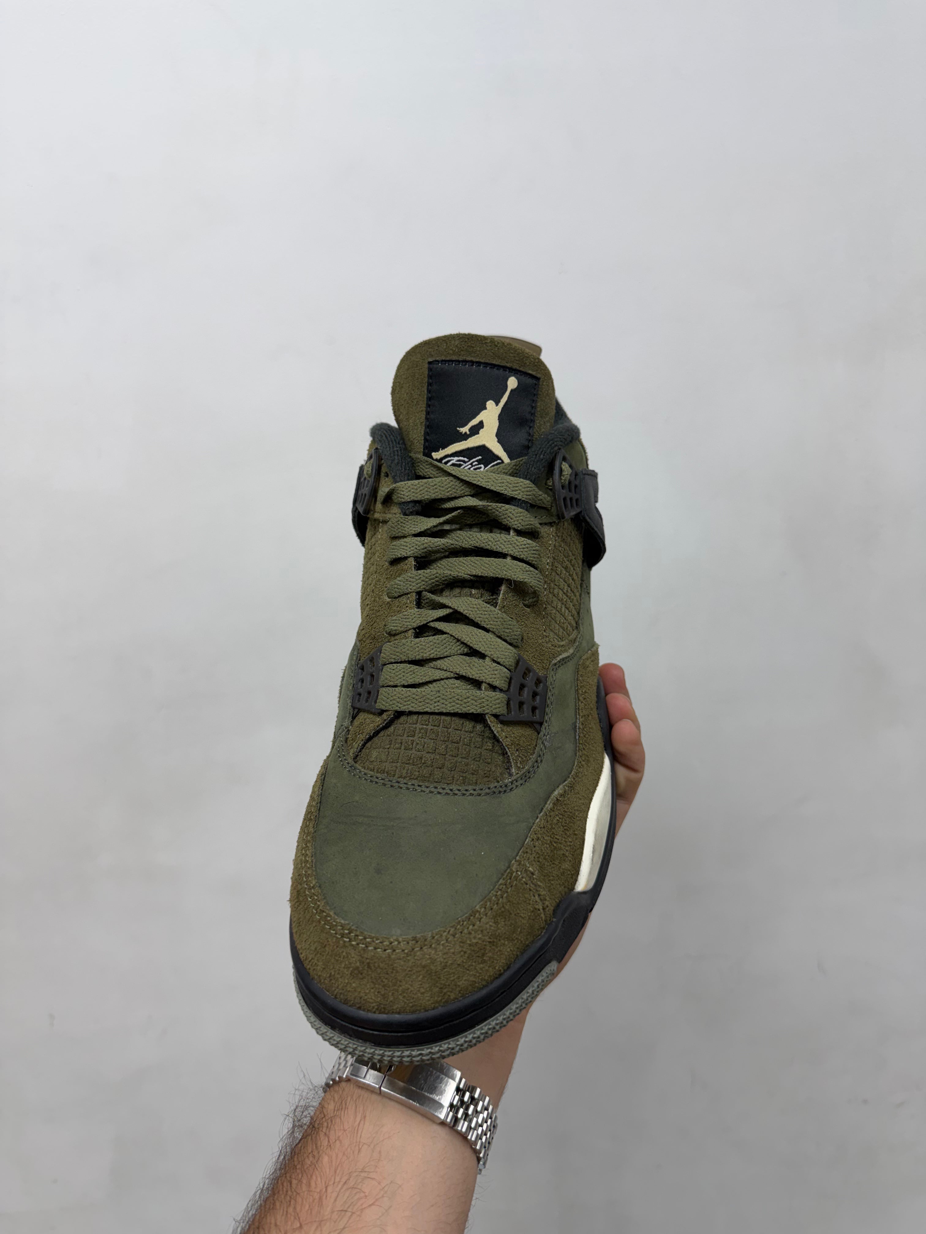 Jordan 4 Medium Olive Sneakers