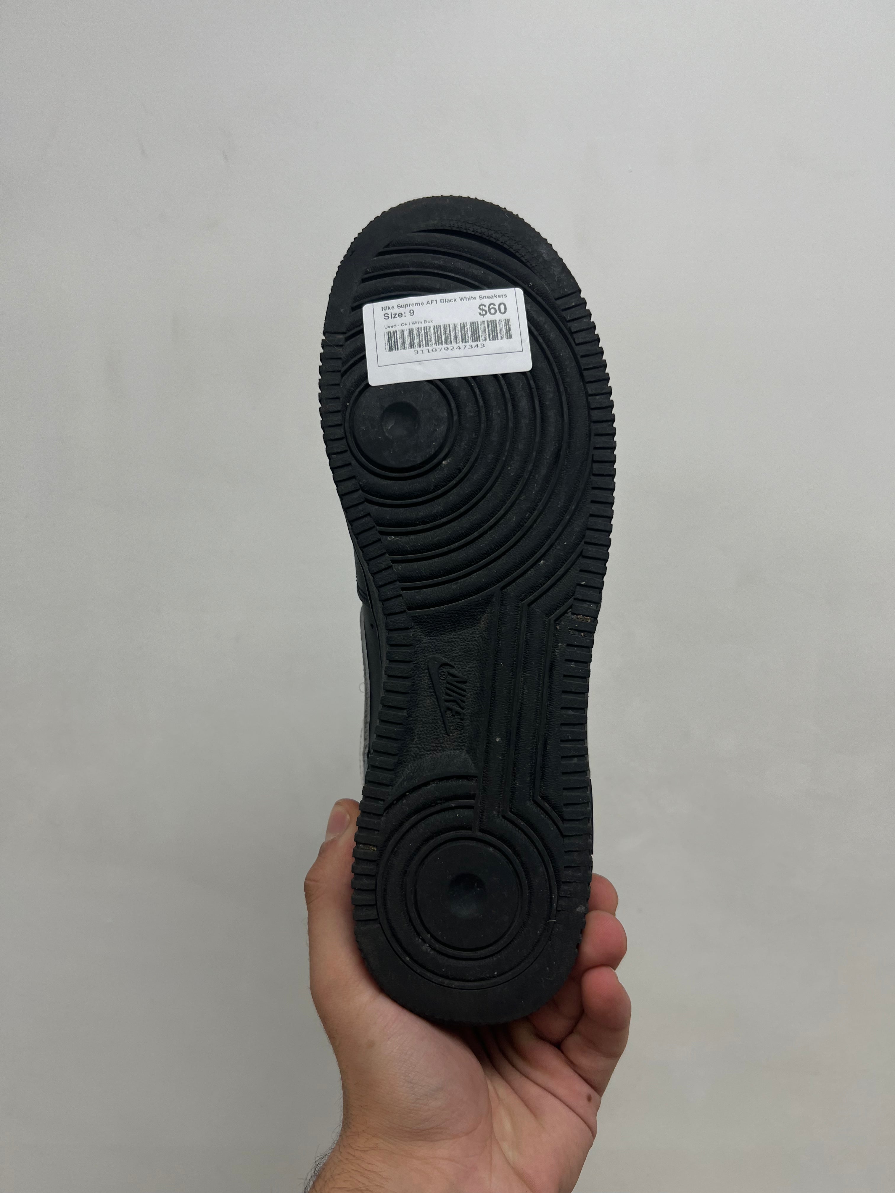 Nike Supreme AF1 Black White Sneakers