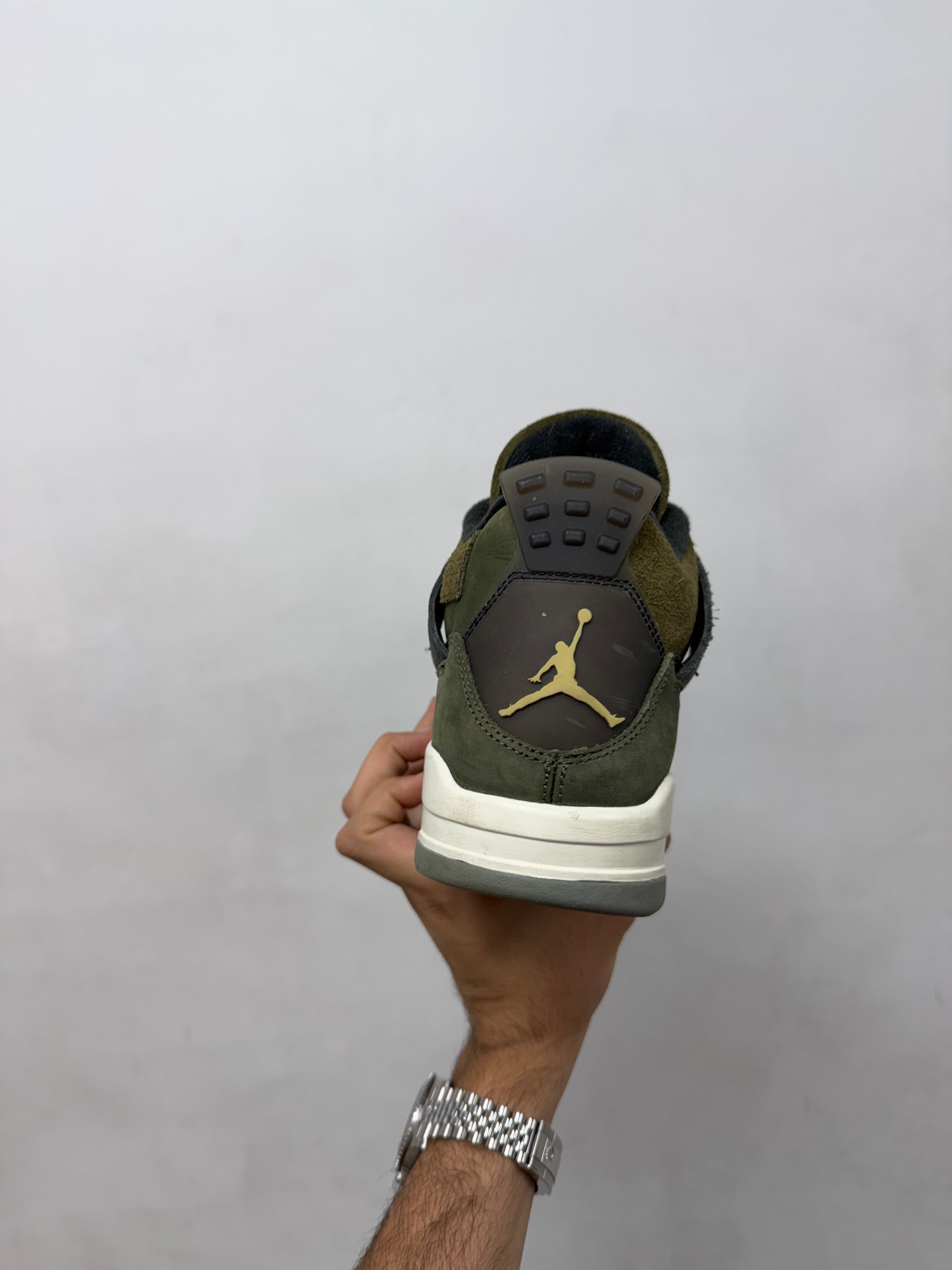 Jordan 4 Medium Olive Sneakers