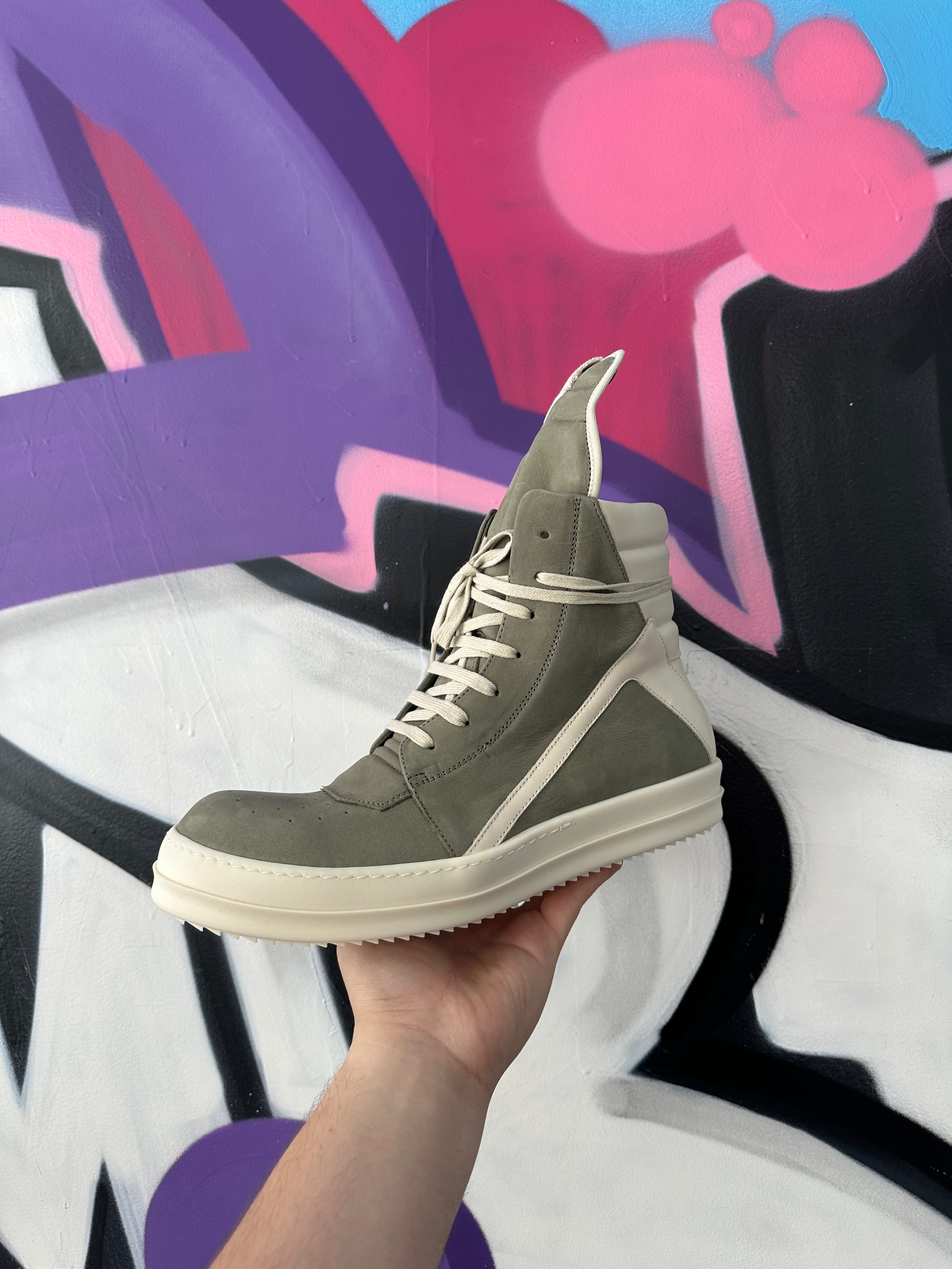 Rick Owens Geobasket High Celadon  New With Box