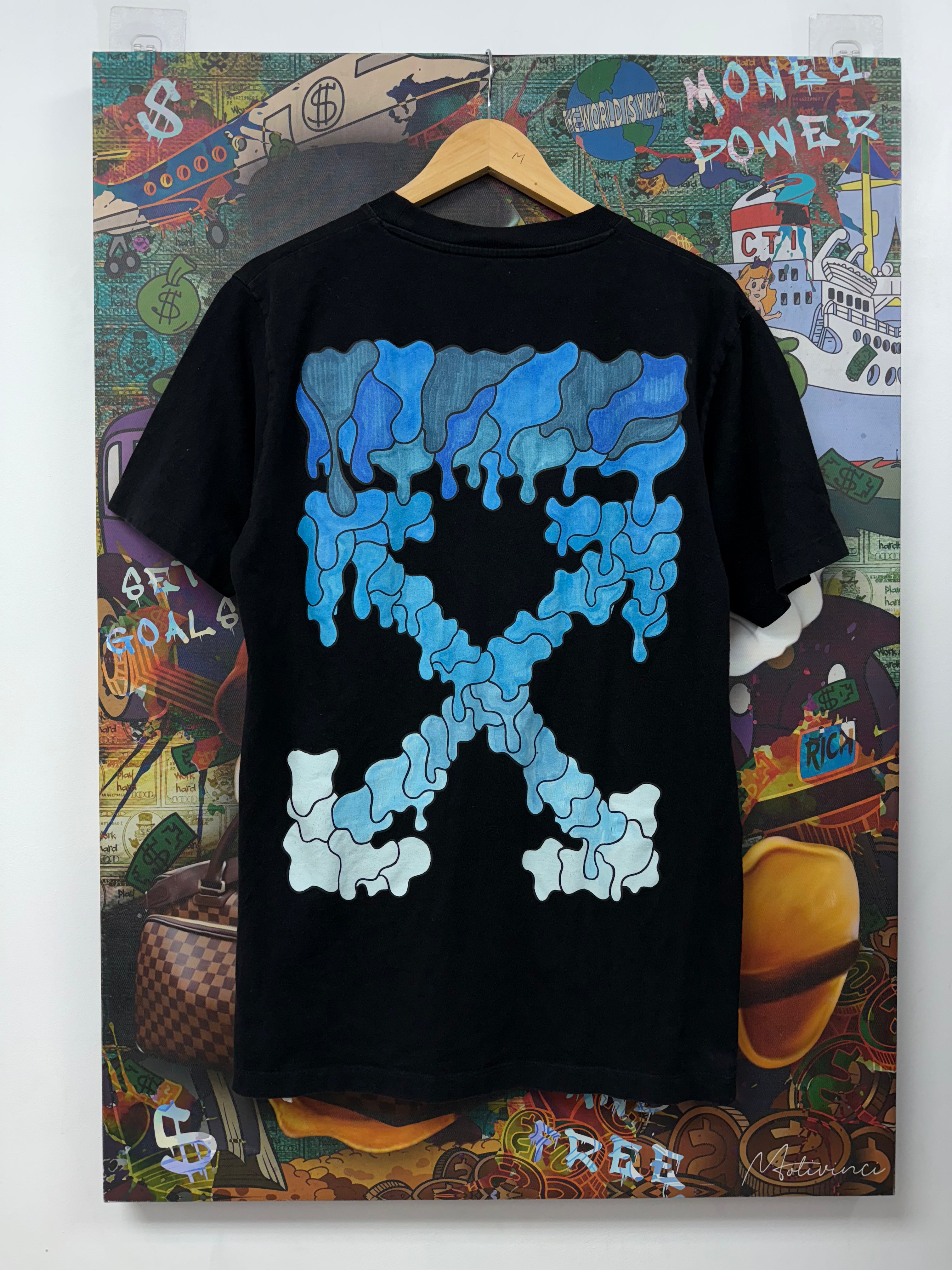Off White Black Drip Arrows Tee