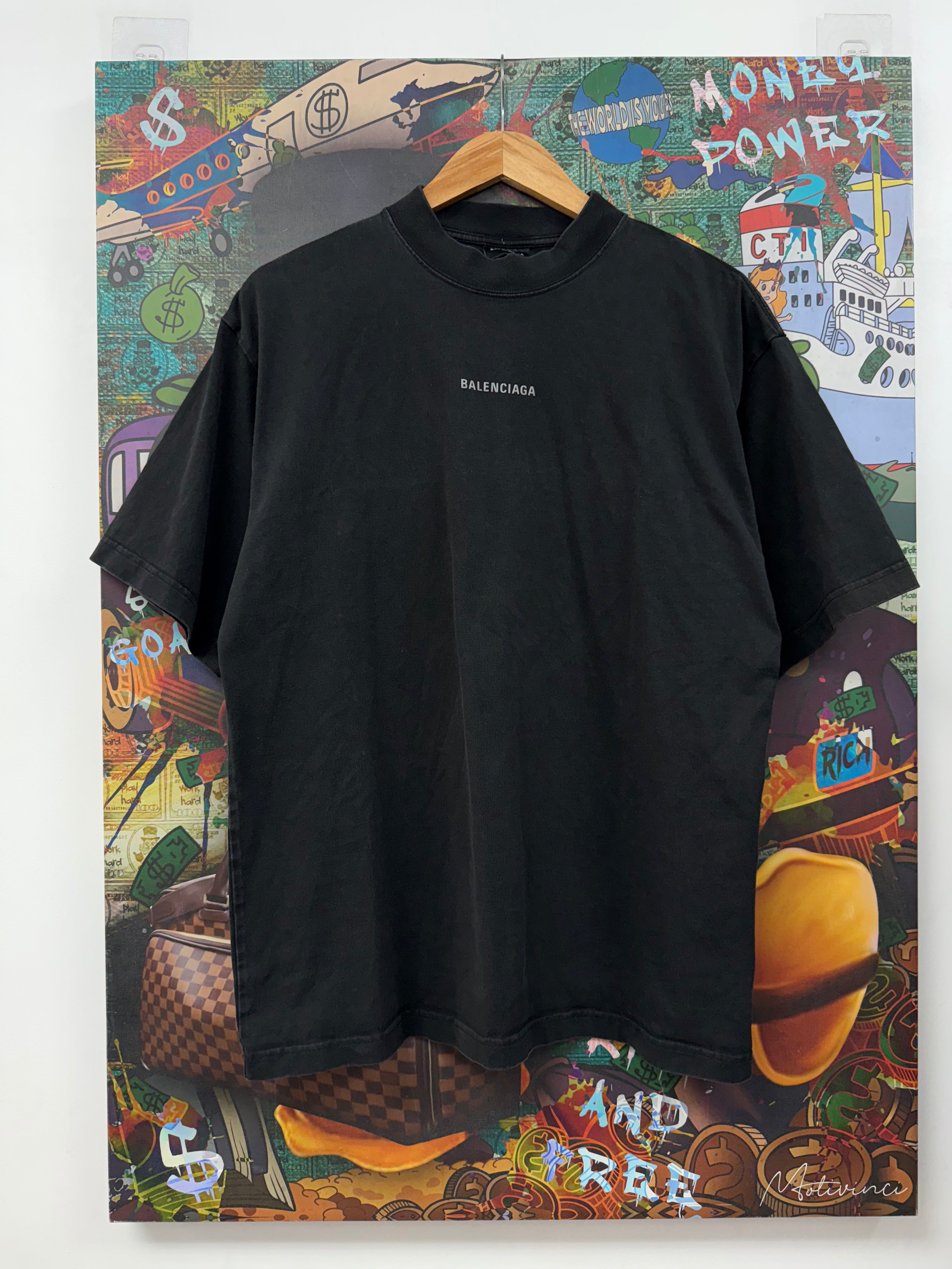 Balenciaga Black 3M Logo Tee