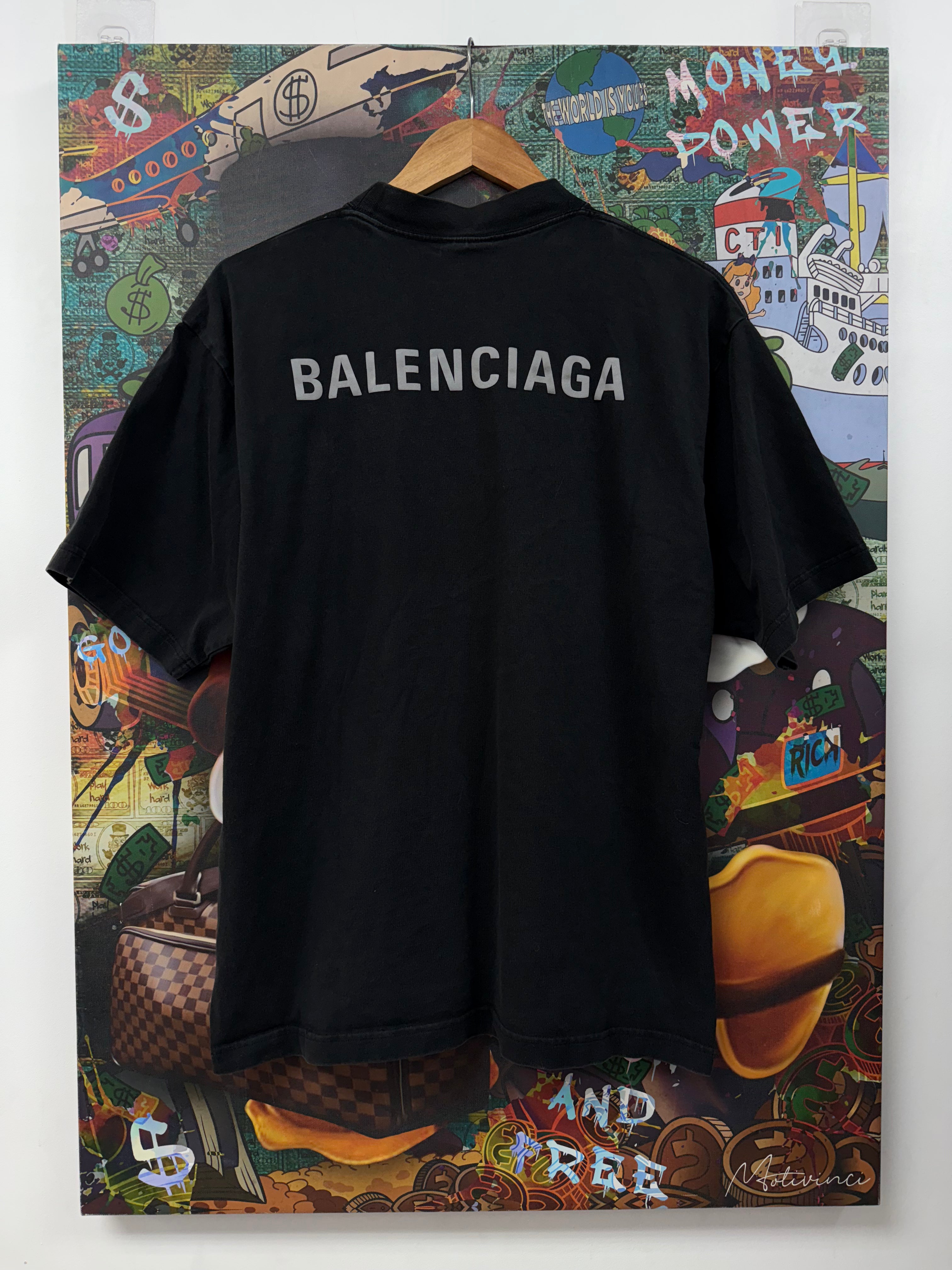 Balenciaga Black 3M Logo Tee