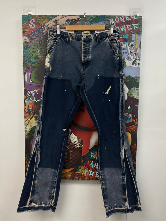 Gallery Dept Flares Paint Splatter Navy Jeans