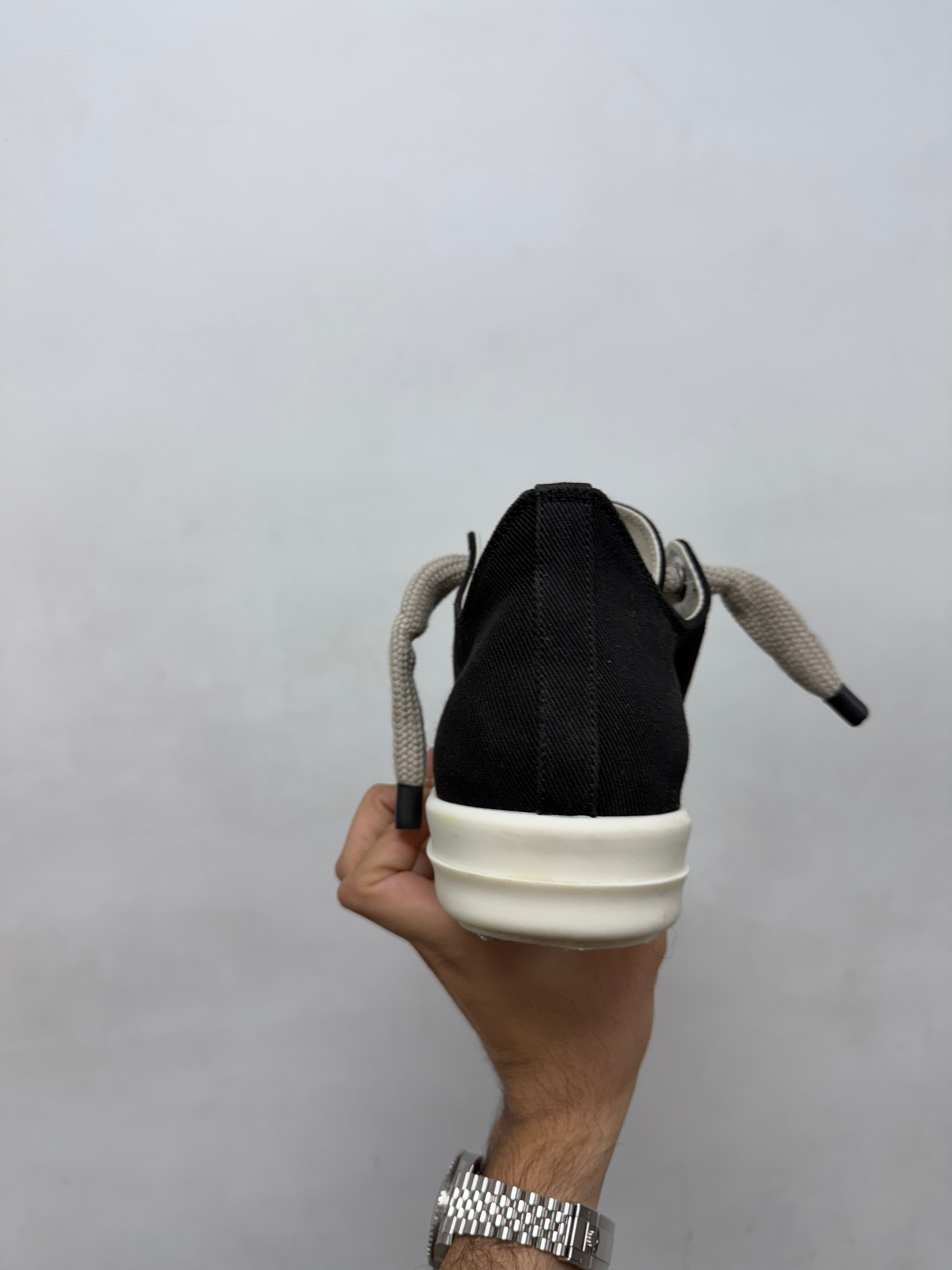 Rick Owens Black Jumbo Lace Ramone Low Sneakers