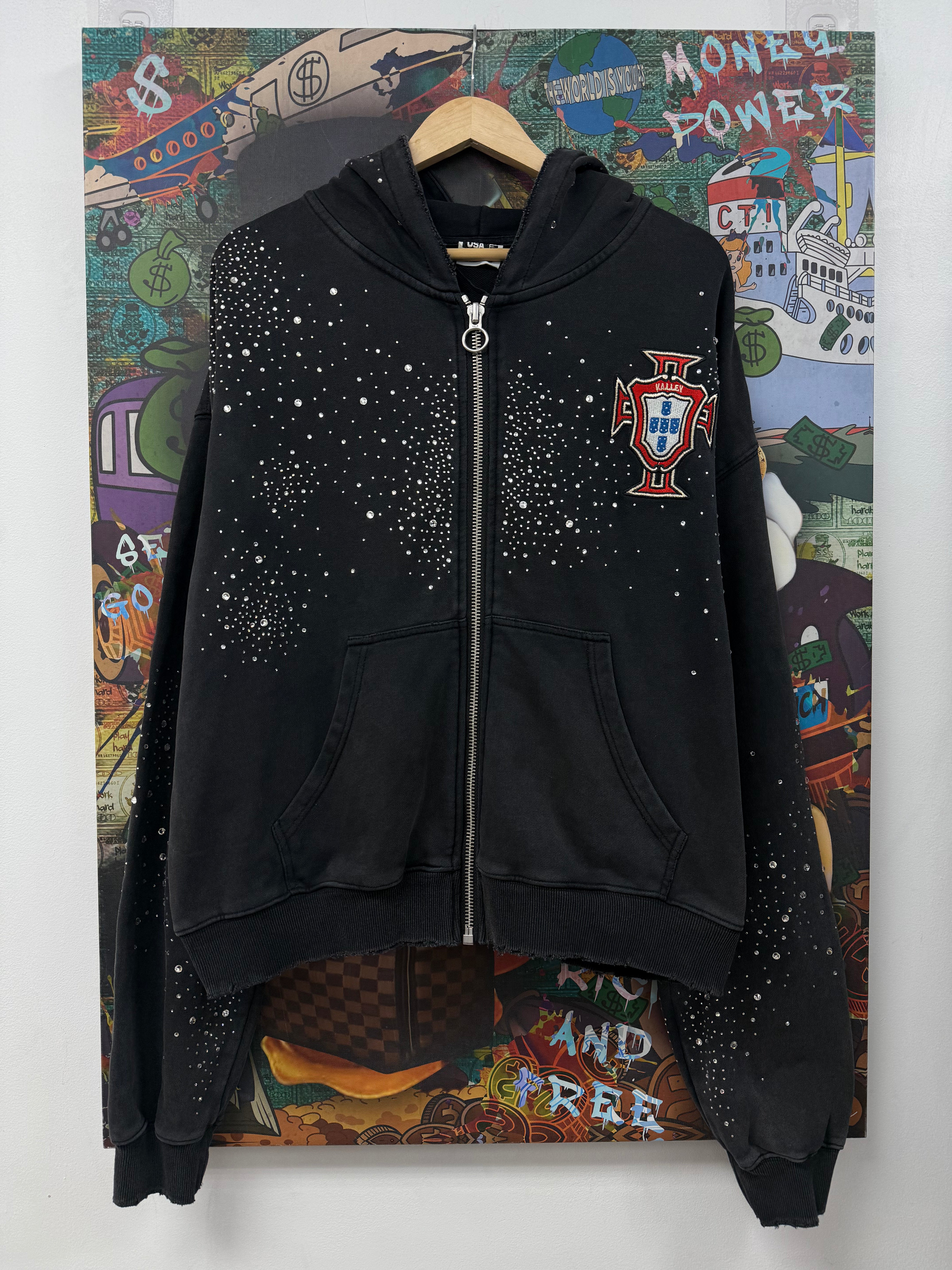 Vale Black Classico Zip Up Hoodie