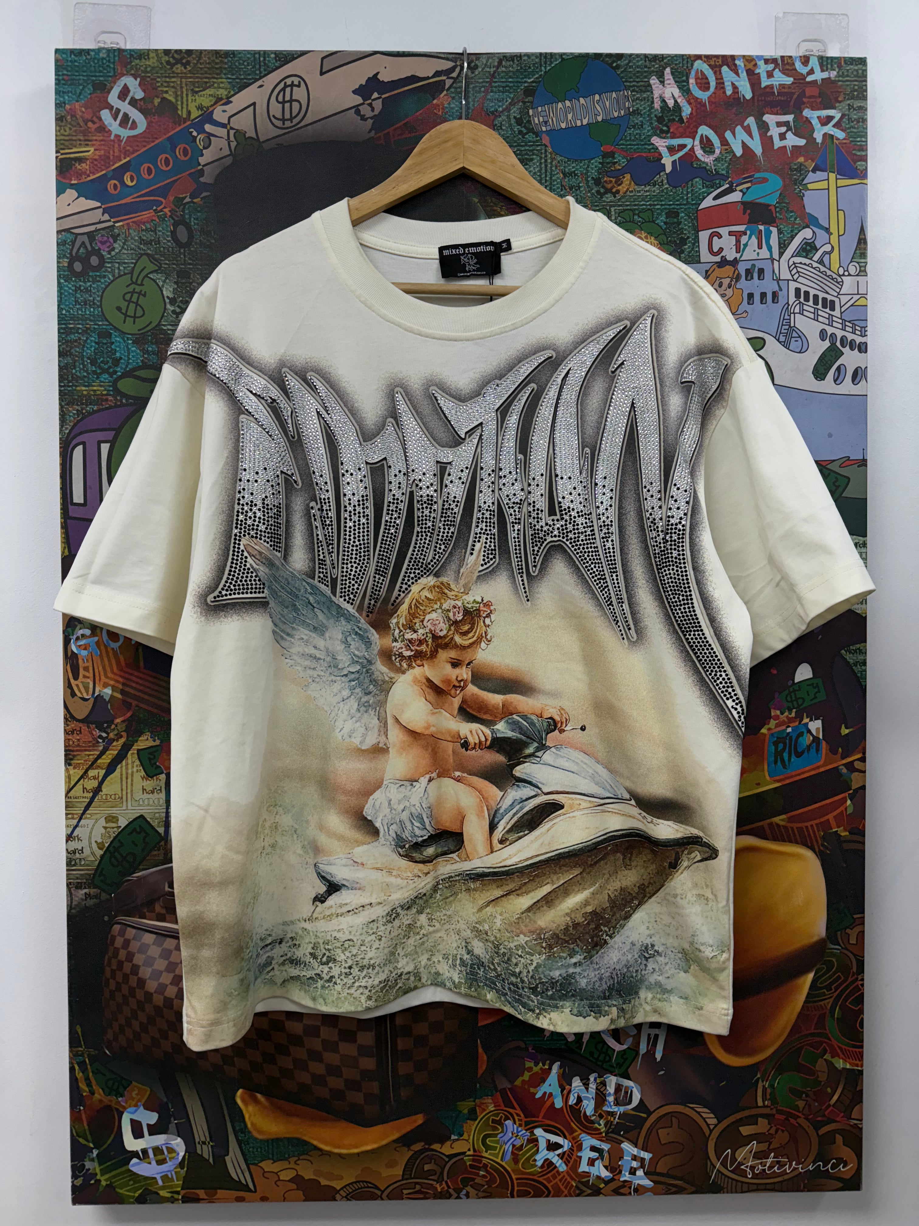 Mixed Emotion White Jetski Tee