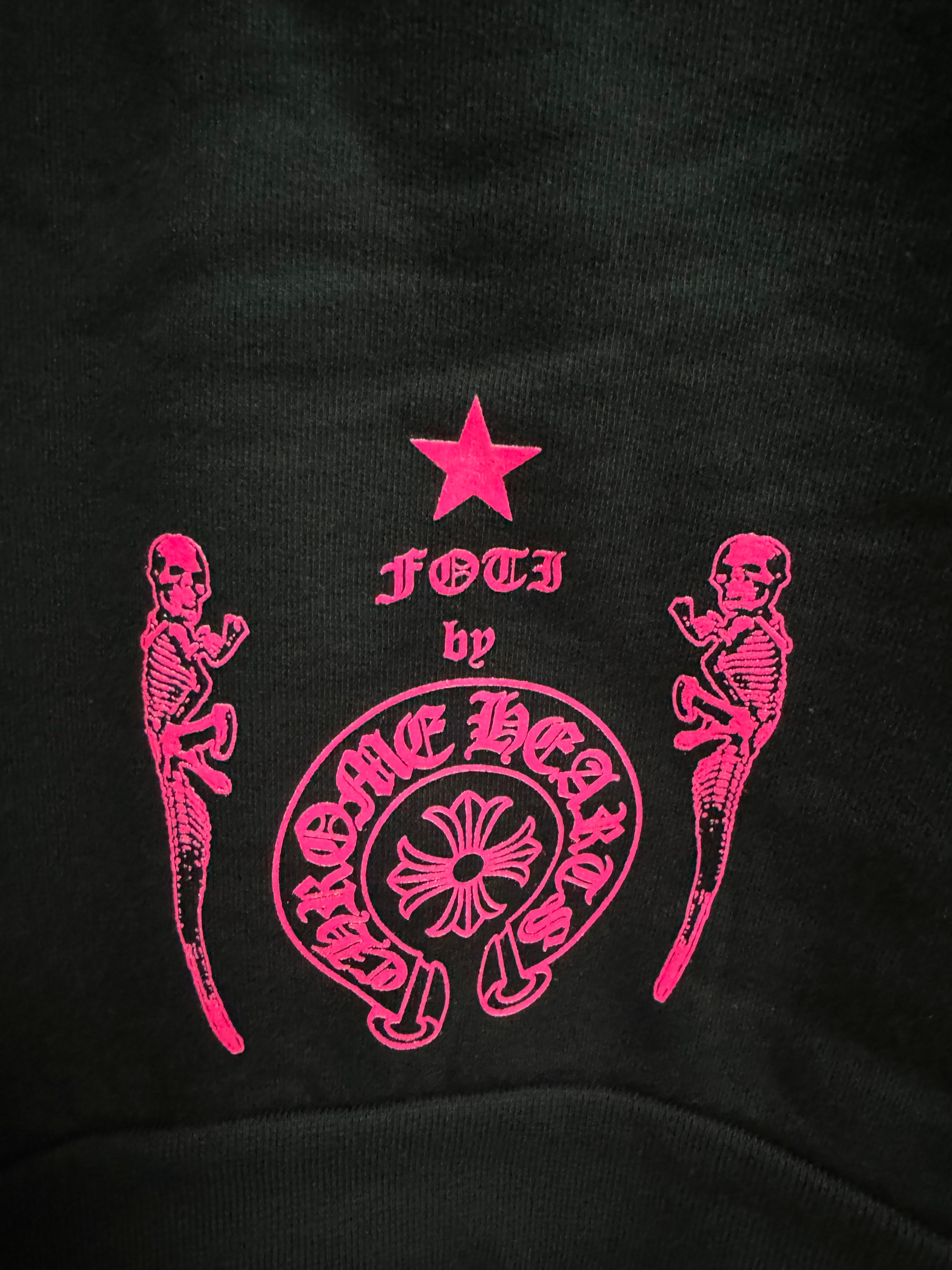 Chrome Hearts Black Pink Foti Hoodie