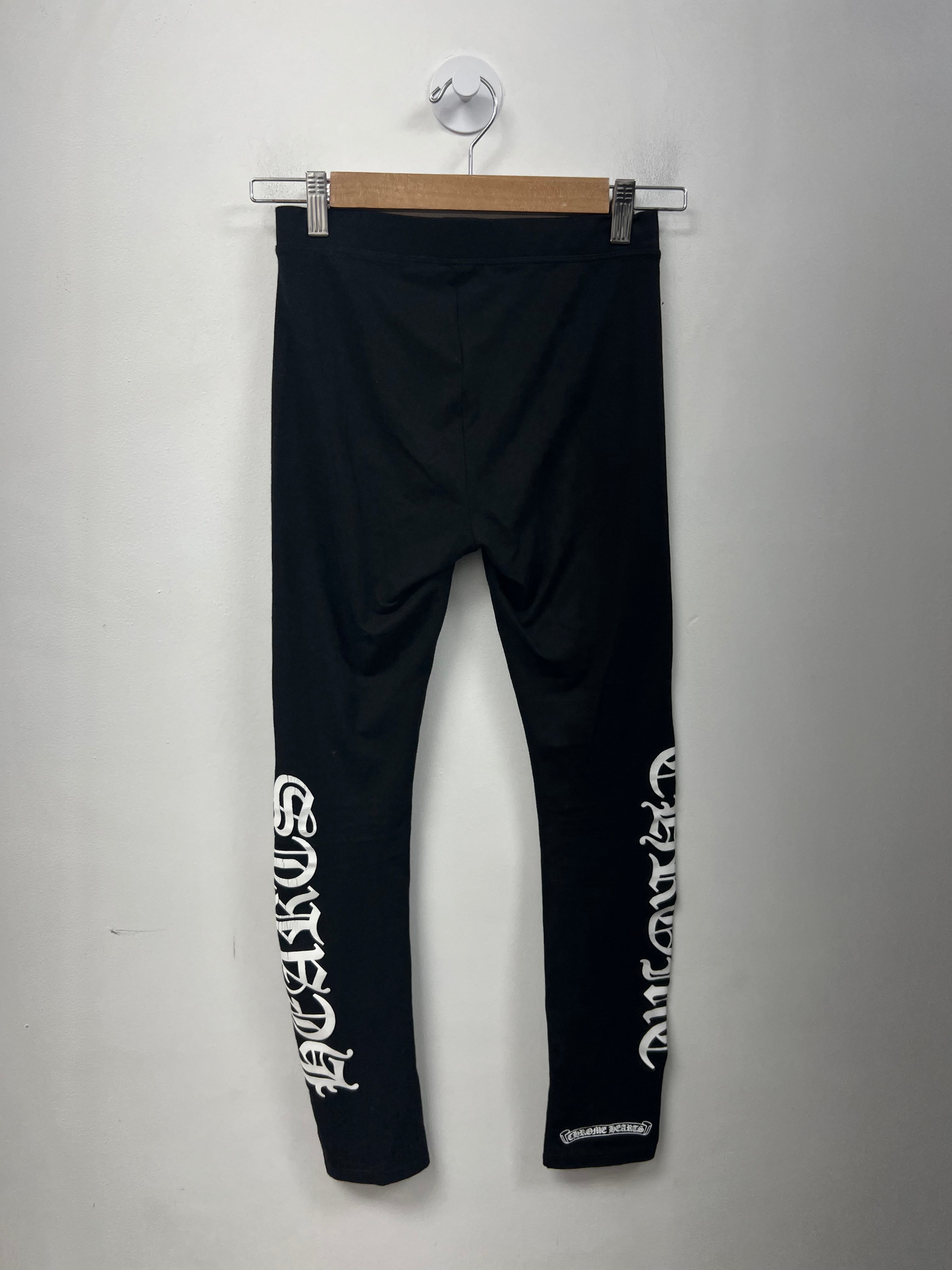 Chrome Hearts Black Horseshoe (Thick Version) Leggings