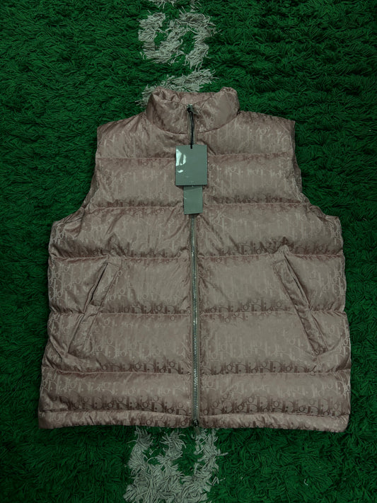 Dior Puffer Vest Blush Pink New 54 (Large) With Tags